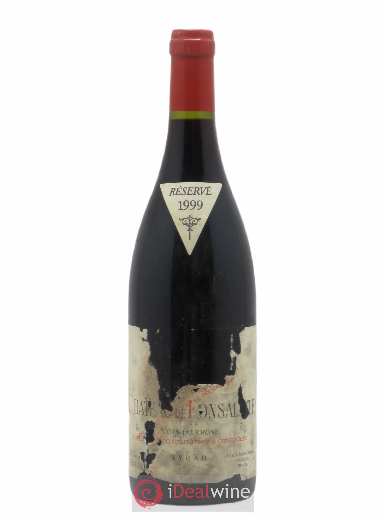 Côtes-du-Rhône Cuvée Syrah Château de Fonsalette 1999 - Lot de 1 bouteille - 0