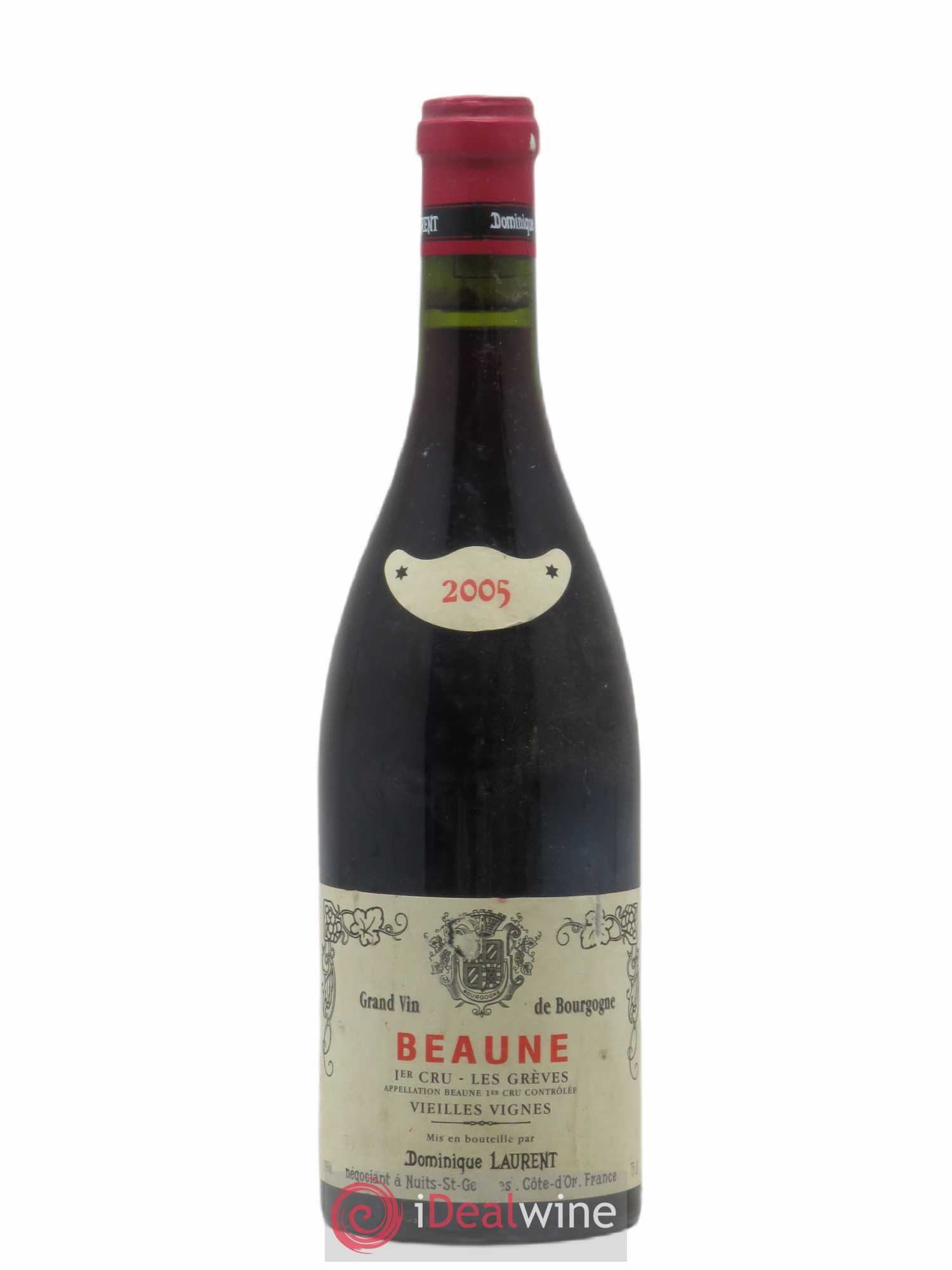 Beaune 1er Cru Les Grèves Vieilles Vignes Dominique Laurent 2005 - Lot de 1 bouteille - 0