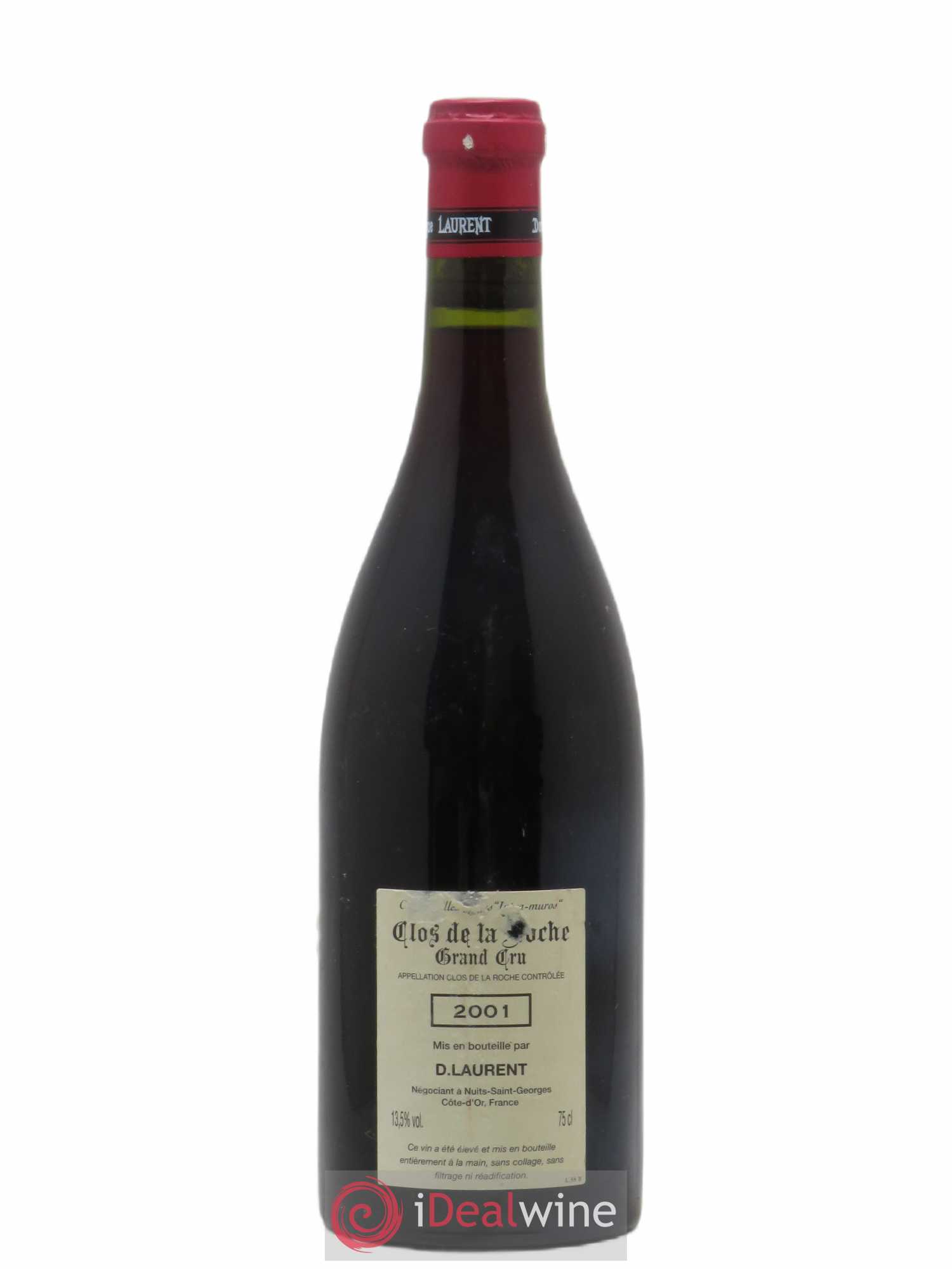Clos de la Roche Grand Cru Vieilles vignes Intra-muros Dominique Laurent 2001 - Lot de 1 bouteille - 1