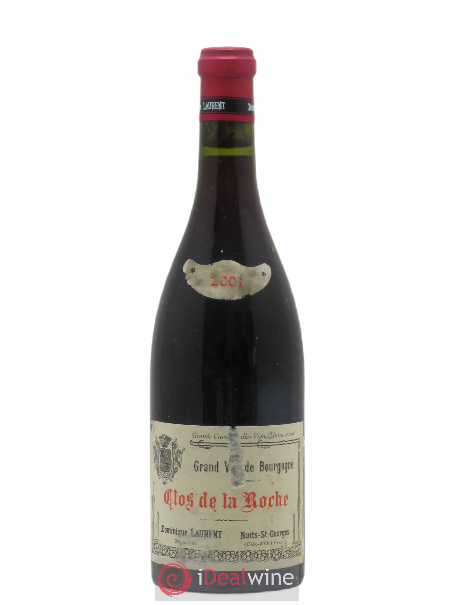Clos de la Roche Grand Cru Vieilles vignes Intra-muros Dominique Laurent 2001 - Lot de 1 bouteille - 0