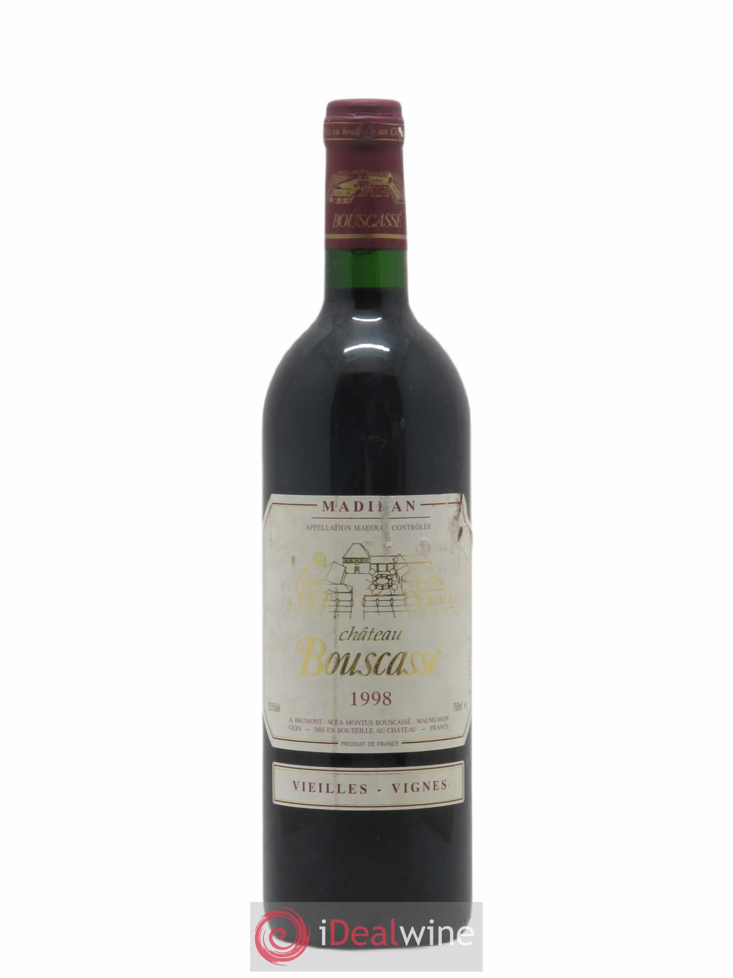Madiran Vieilles Vignes Château Bouscassé - Alain Brumont 1998 - Lot de 1 bouteille - 0