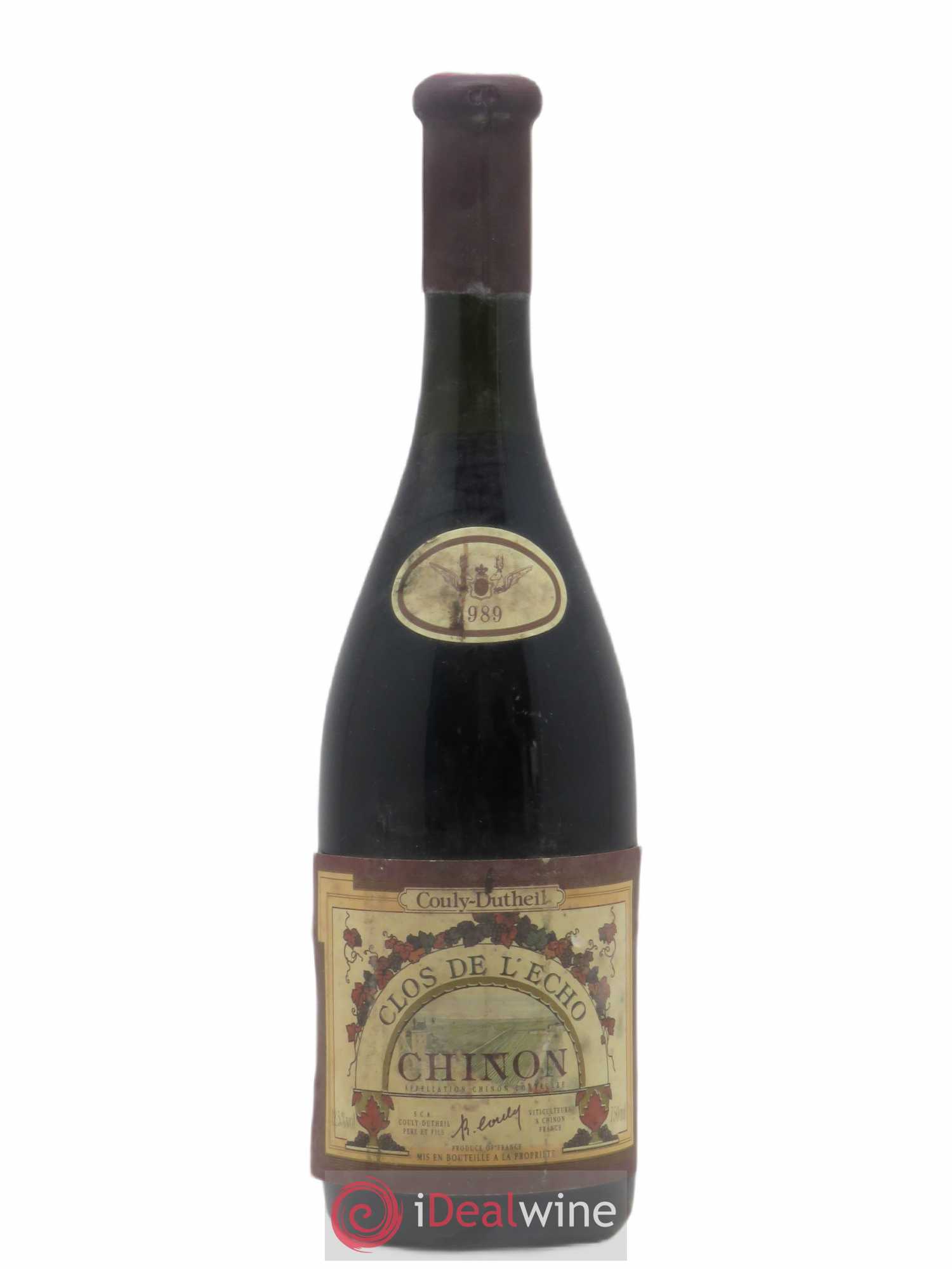 Chinon Clos de l'Echo Couly-Dutheil 1989 - Lot de 1 bouteille - 0