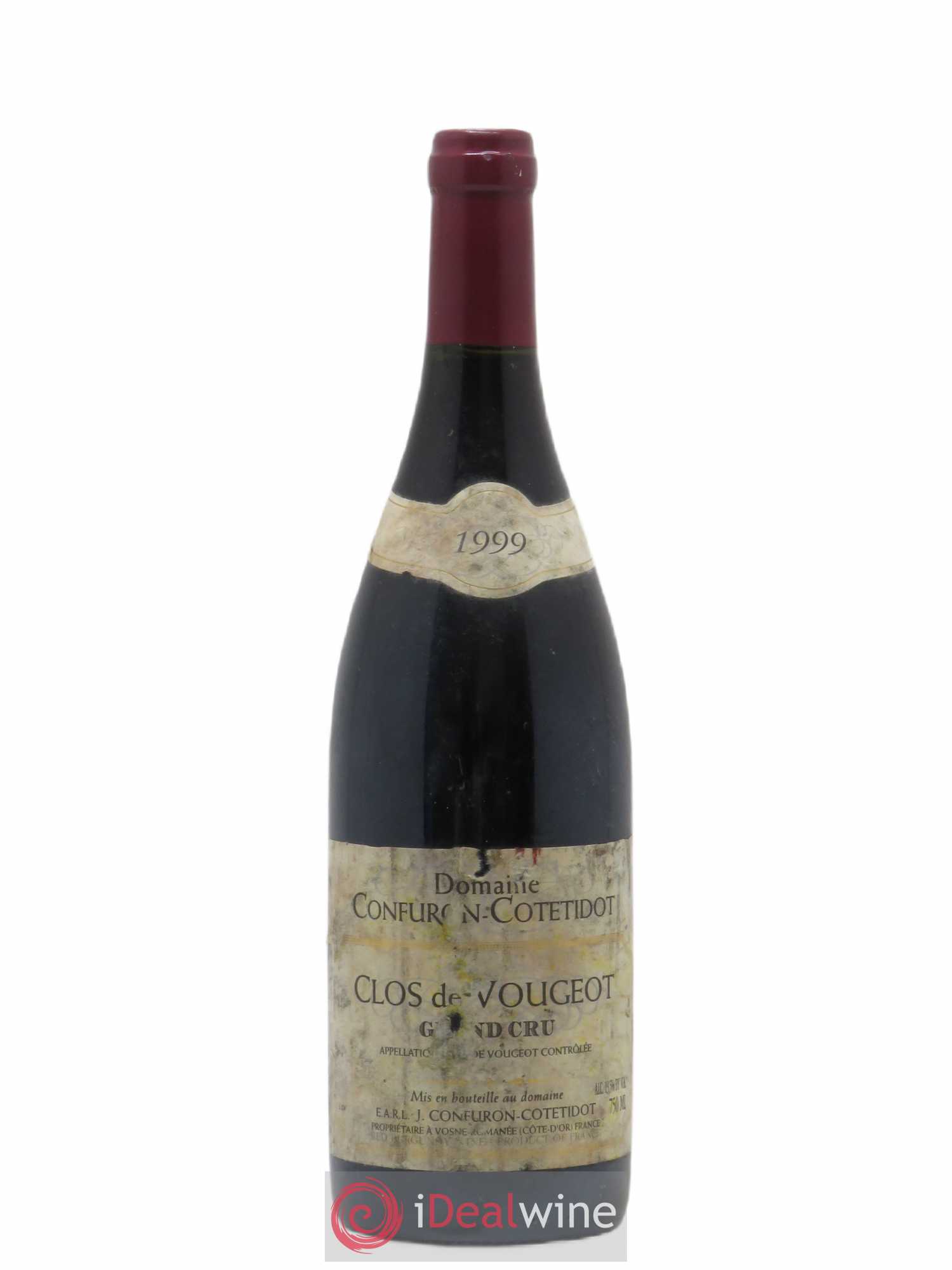 Clos de Vougeot Grand Cru Confuron-Cotetidot 1999 - Lot de 1 bouteille - 0