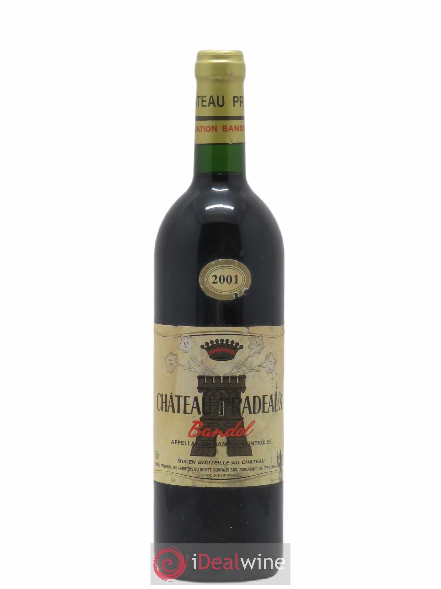 Bandol Château Pradeaux Famille Portalis 2001 - Lot de 1 bouteille - 0
