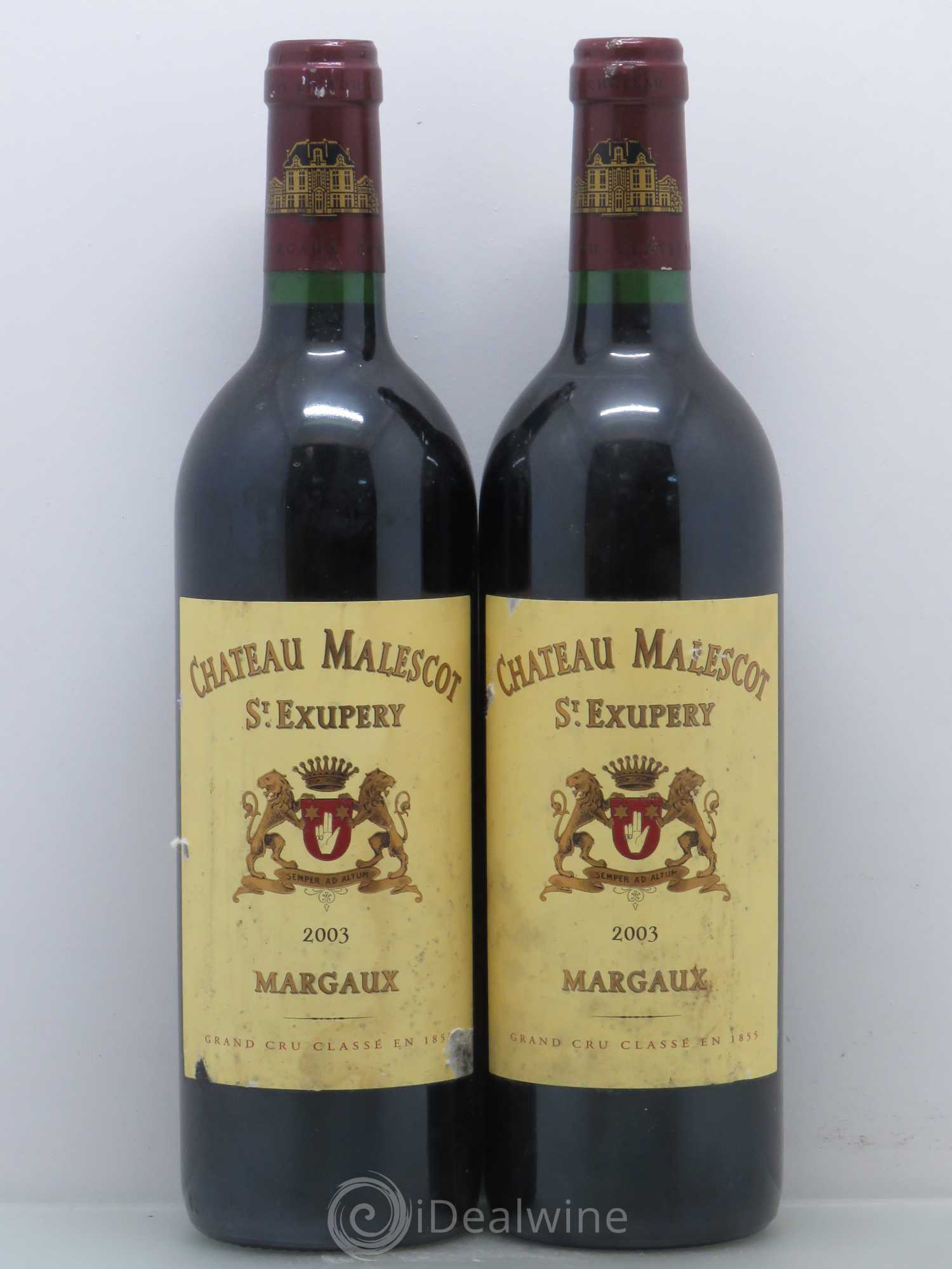 Château Malescot Saint-Exupéry 3ème Grand Cru Classé 2003 - Lot de 2 bouteilles - 0