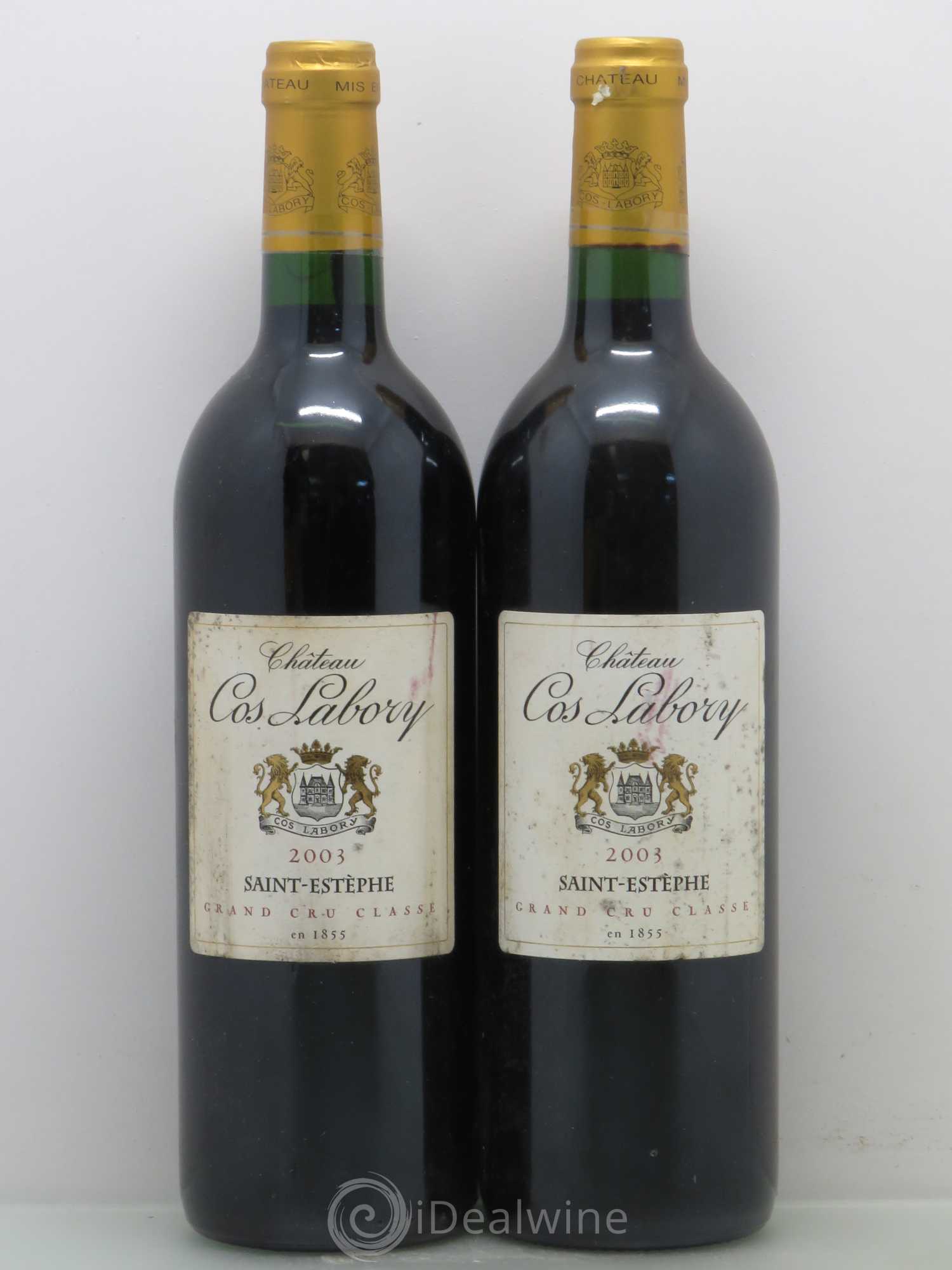 Château Cos Labory 5ème Grand Cru Classé 2003 - Lot de 2 bouteilles - 0