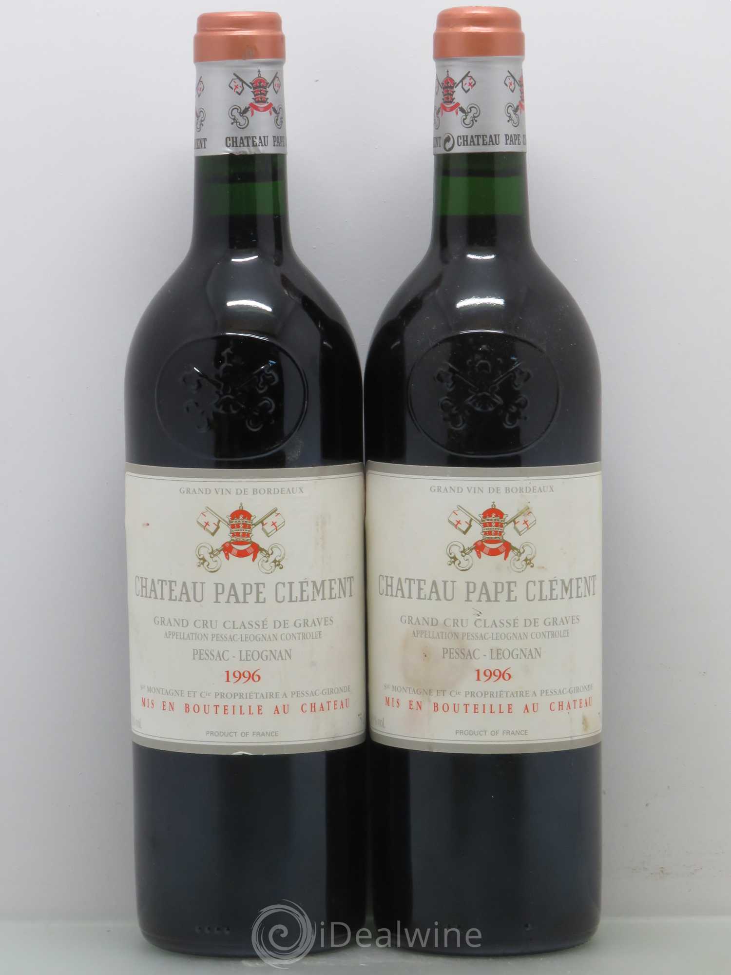 Château Pape Clément Cru Classé de Graves 1996 - Lot de 2 bouteilles - 0
