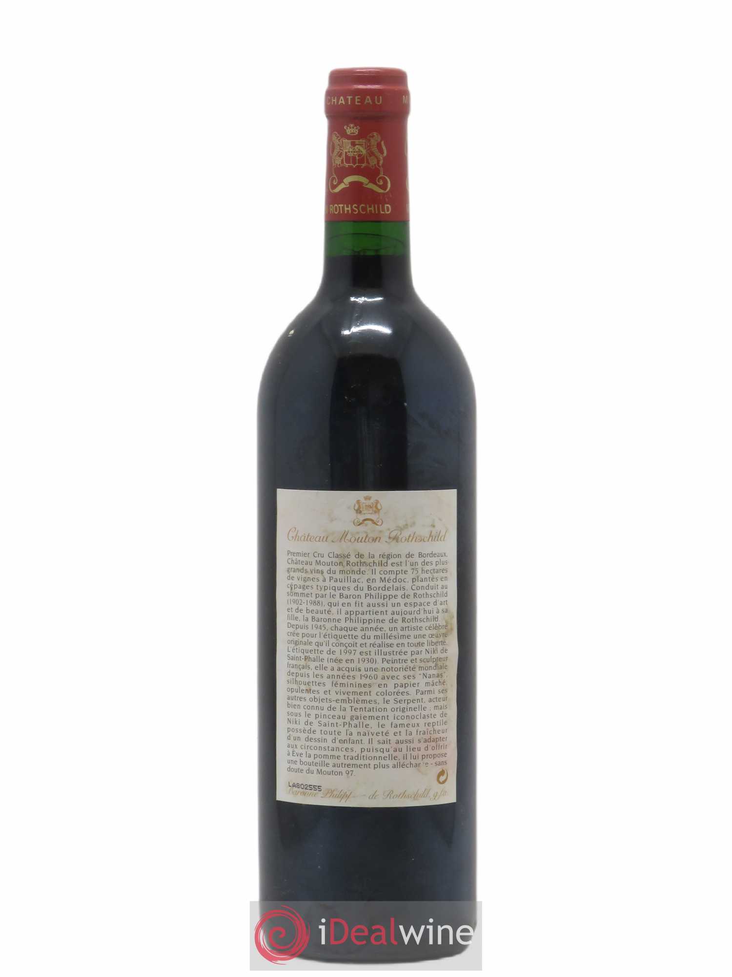 Château Mouton Rothschild 1er Grand Cru Classé 1997 - Lot de 1 bouteille - 1