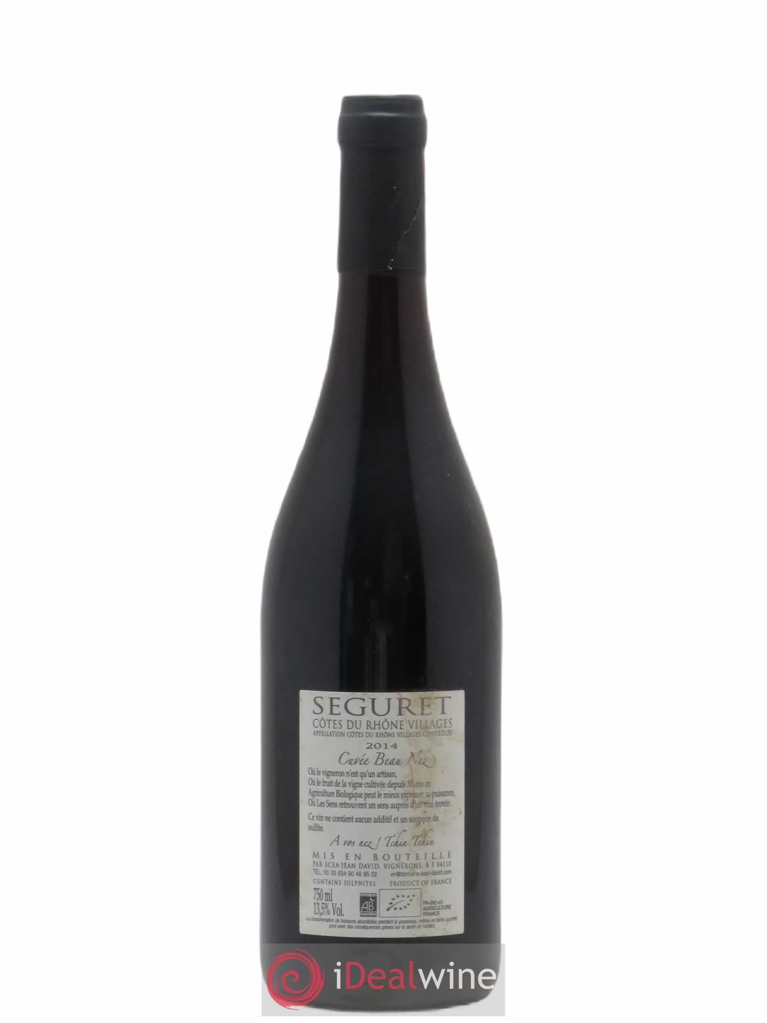 Côtes-du-Rhône Seguret Beau Nez Jean David 2014 - Posten von 1 Flasche - 1