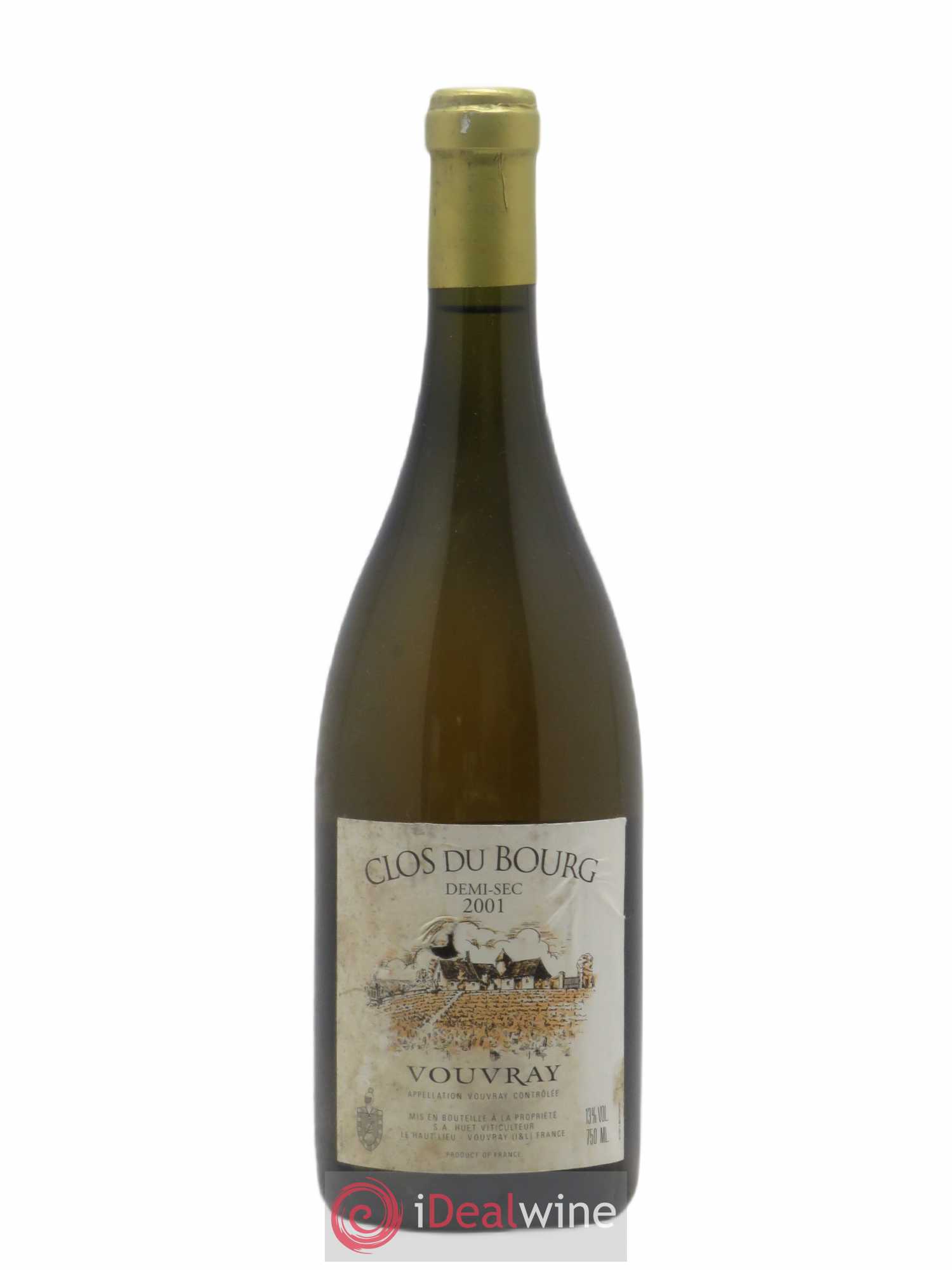 Vouvray Clos du Bourg Demi-Sec Domaine Huet 2001 - Lot de 1 bouteille - 0