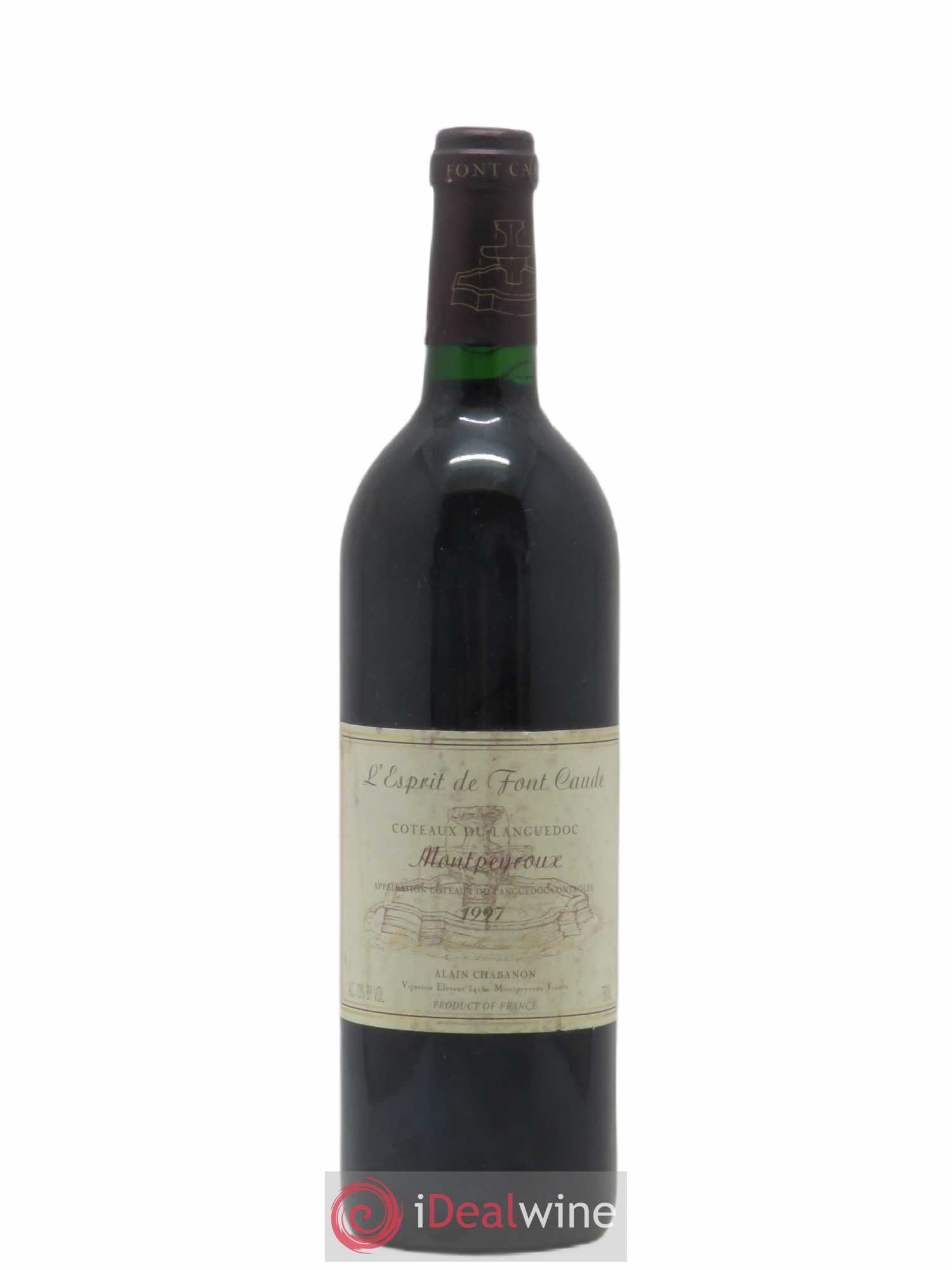 Languedoc Montpeyroux Alain Chabanon (Domaine) L'Esprit de Font Caude 1997 - Lot de 1 bouteille - 0