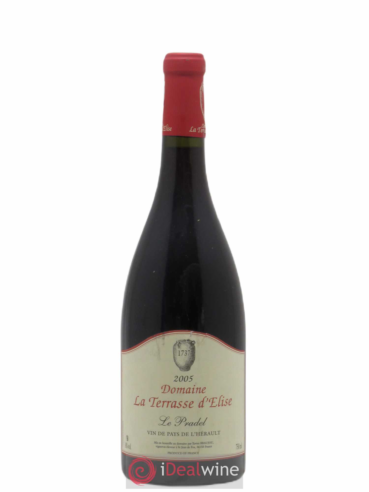 Pays d'Hérault Le Pradel Terrasse d'Elise (Domaine de la) 2005 - Lot de 1 bouteille - 0