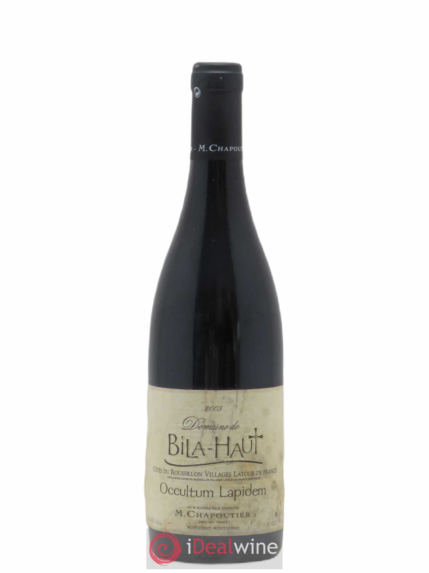 Côtes du Roussillon Villages Latour de France Bila-Haut (Domaine) Occultum Lapidem Chapoutier 2005 - Lot de 1 bouteille - 0