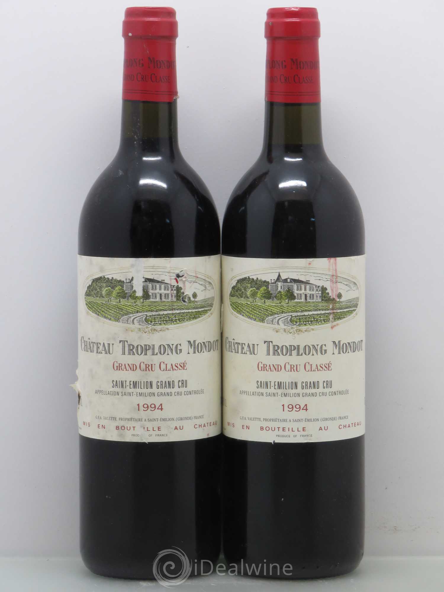 Château Troplong Mondot 1er Grand Cru Classé B 1994 - Lot de 2 bouteilles - 0
