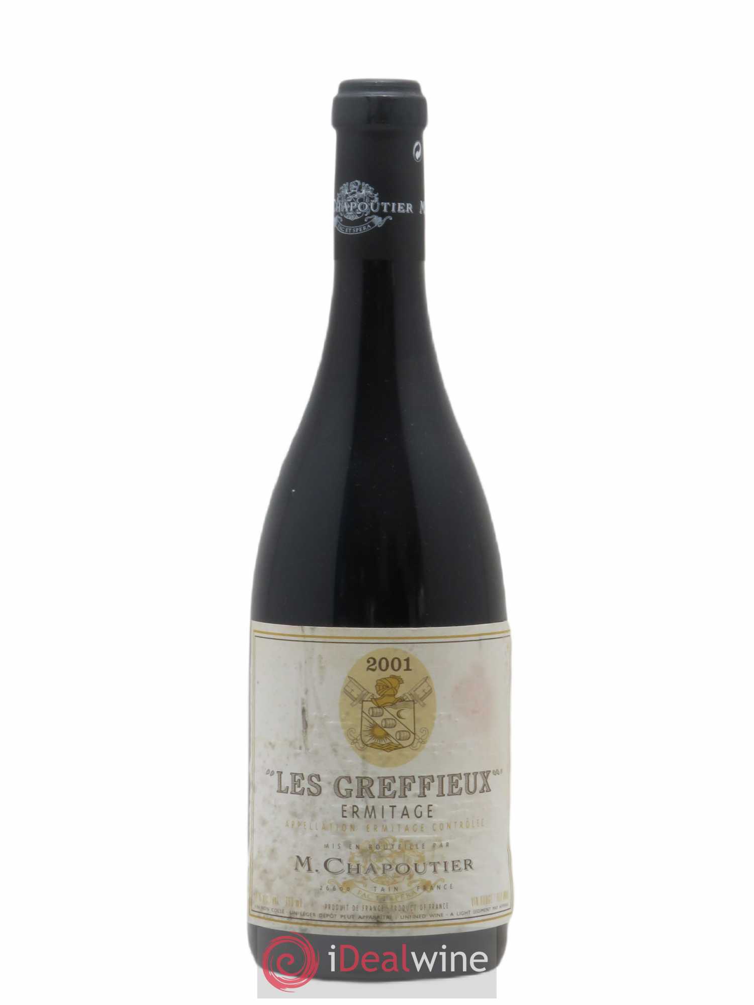 Hermitage Ermitage Les Greffieux Chapoutier 2001 - Lot de 1 bouteille - 0