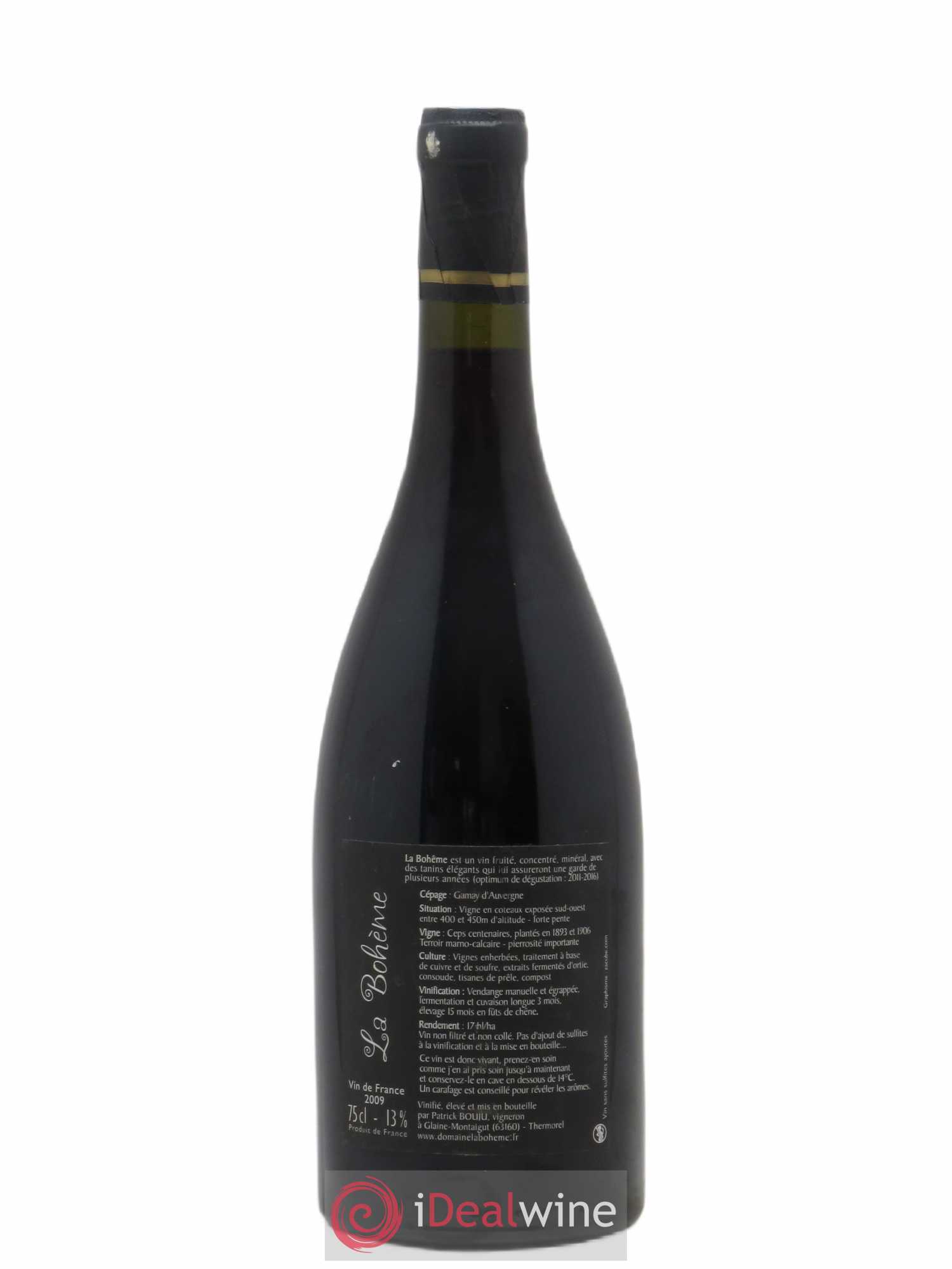 Vin de France La Bohème Patrick Bouju - La Bohème 2009 - Lot de 1 bouteille - 1