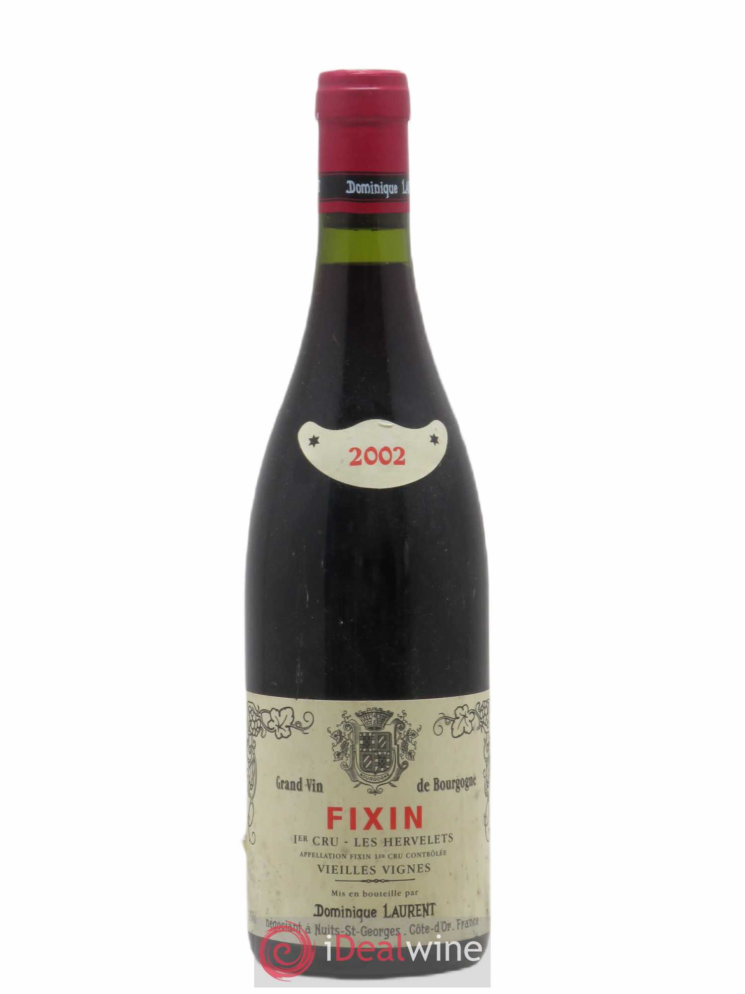 Fixin 1er Cru Les Hervelets Vieilles Vignes Dominique Laurent 2002 - Lot de 1 bouteille - 0