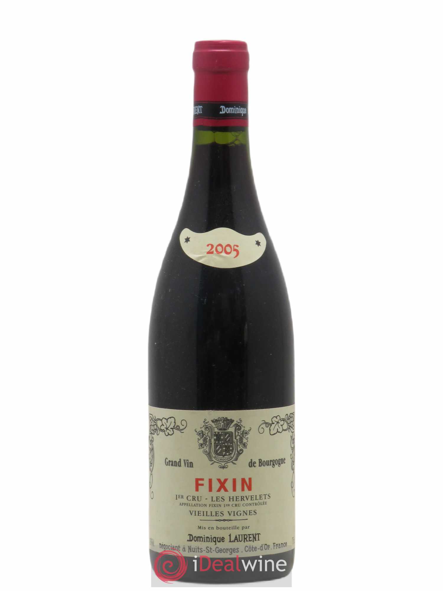Fixin 1er Cru Les Hervelets Vieilles Vignes Dominique Laurent 2005 - Lot de 1 bouteille - 0