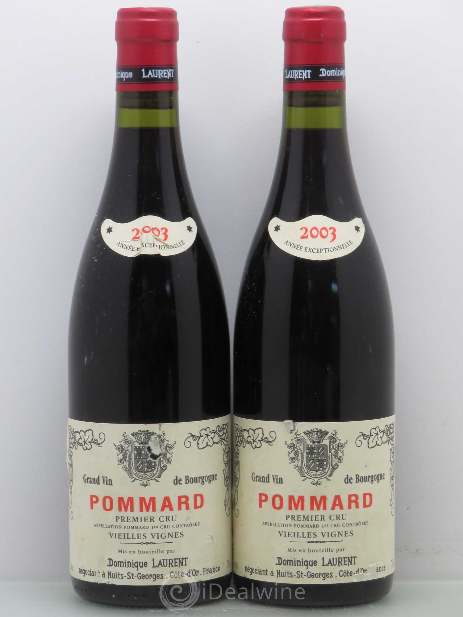 Pommard 1er Cru Vieilles vignes Dominique Laurent 2003 - Lot de 2 bouteilles - 0