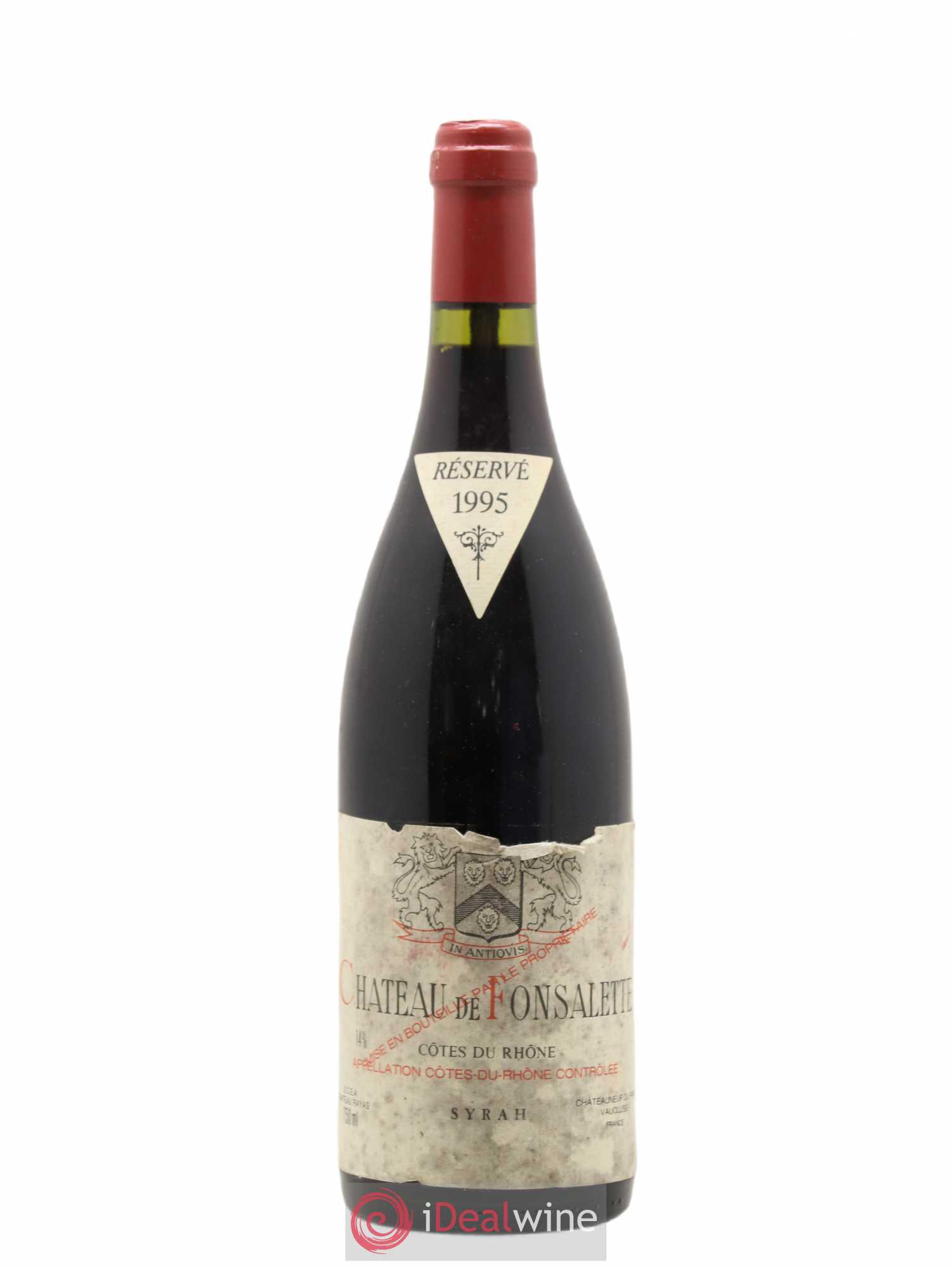 Côtes-du-Rhône Cuvée Syrah Château de Fonsalette 1995 - Lot de 1 bouteille - 0