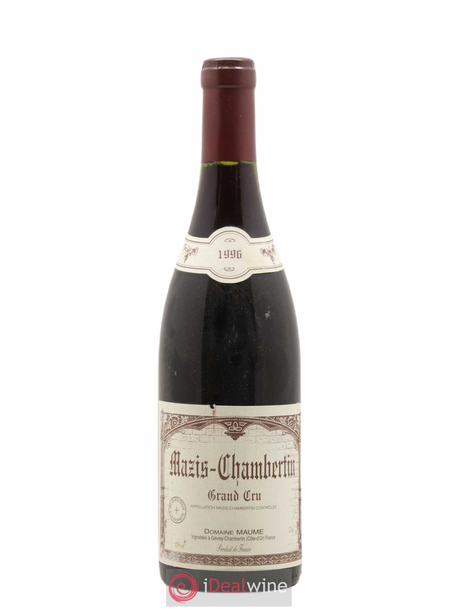 Mazis-Chambertin Grand Cru Maume (Domaine) 1996 - Lot de 1 bouteille - 0