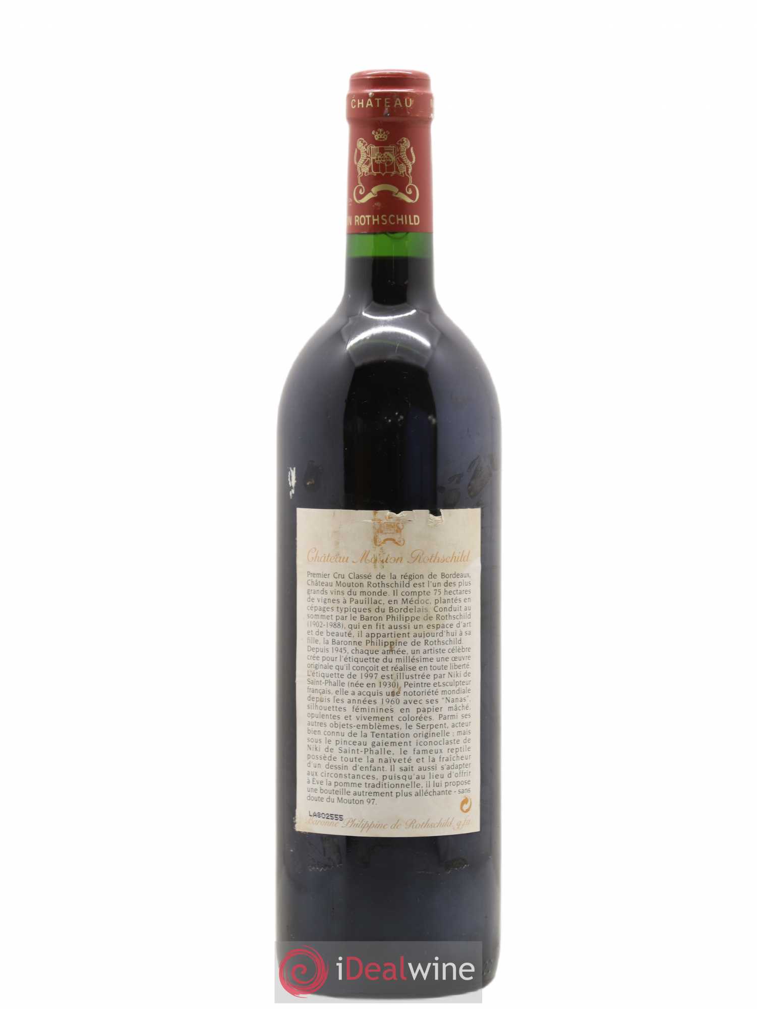 Château Mouton Rothschild 1er Grand Cru Classé 1997 - Lot de 1 bouteille - 1