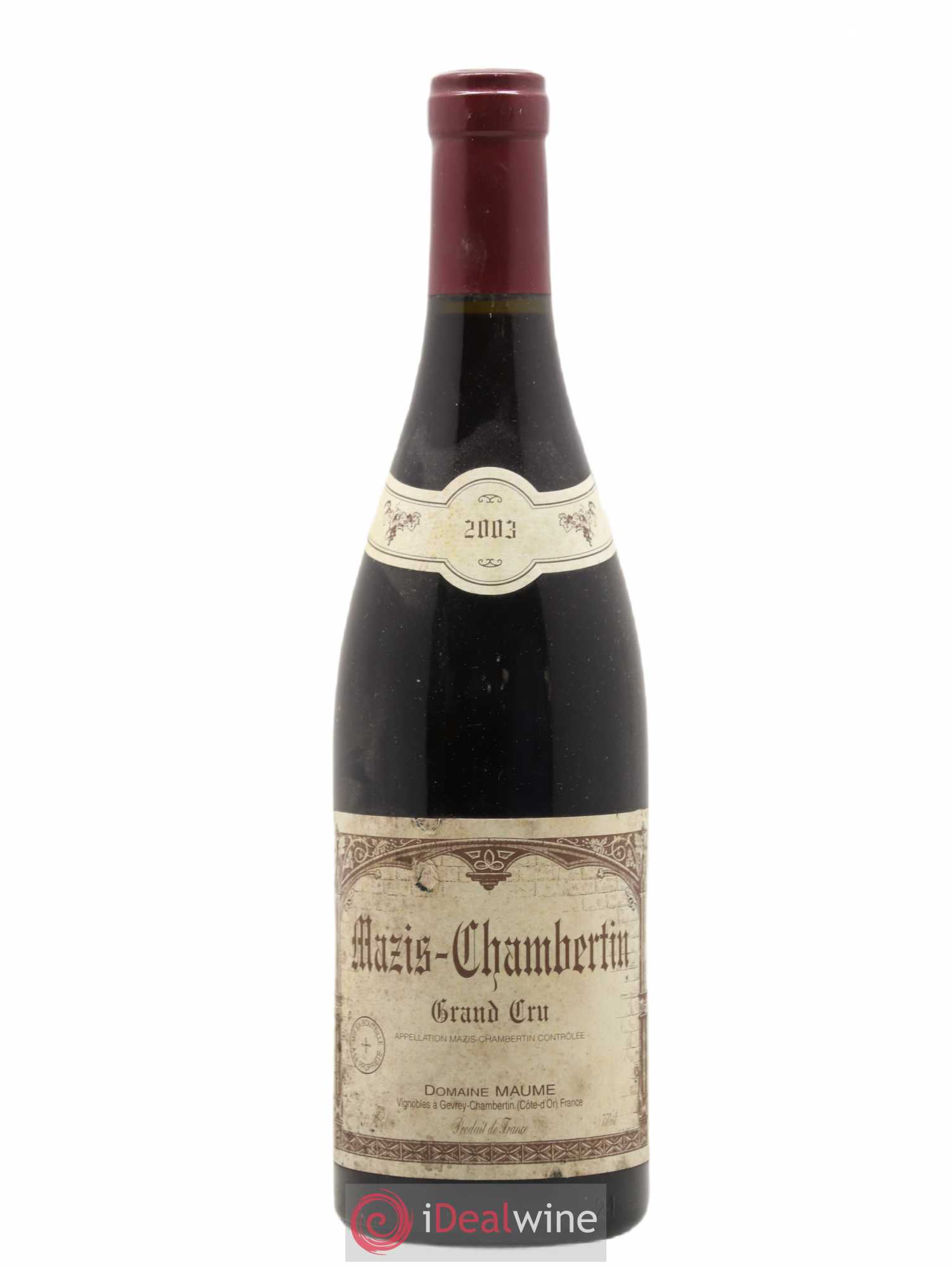 Mazis-Chambertin Grand Cru Maume (Domaine) 2003 - Lot de 1 bouteille - 0