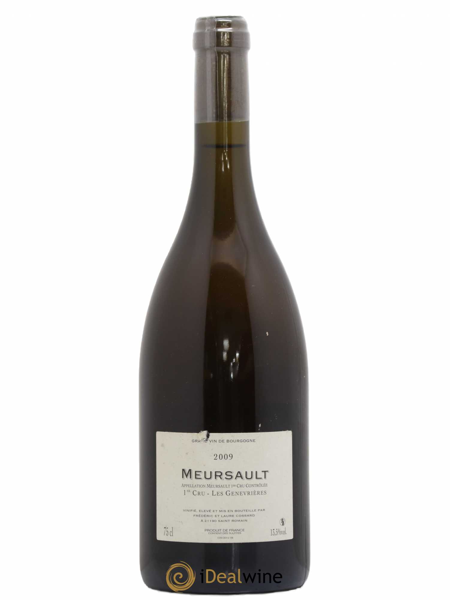 Meursault 1er Cru Genevrières Domaine de Chassorney - Frédéric Cossard 2009 - Lot de 1 bouteille - 1