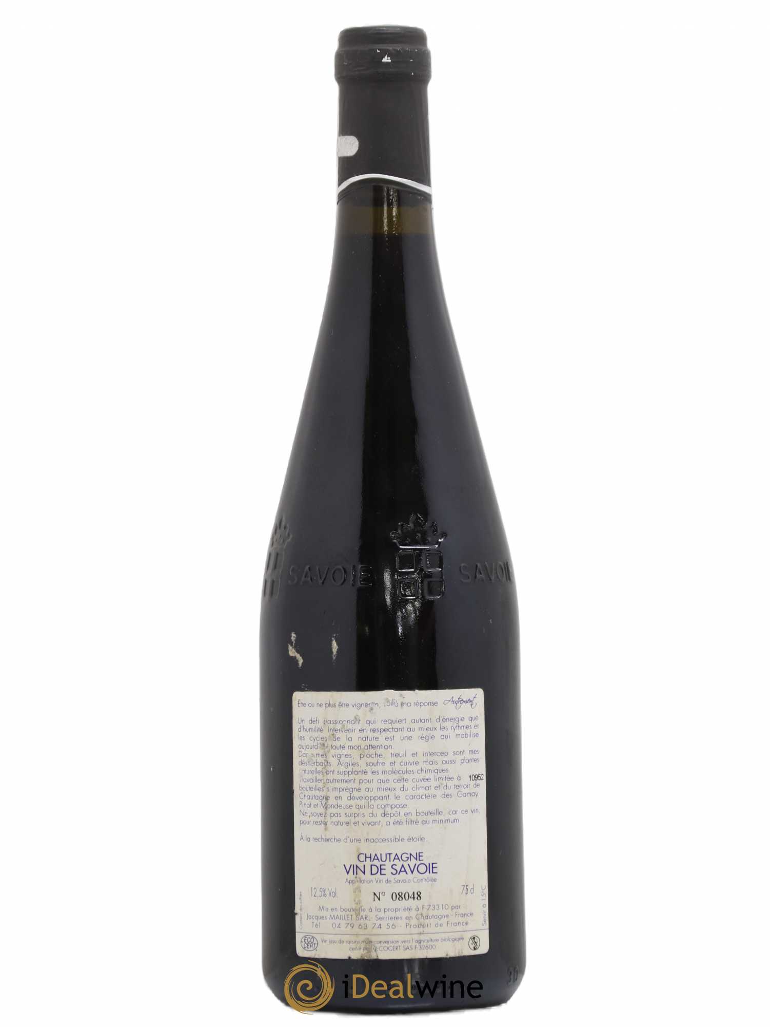 Vin de Savoie Chautagne Autrement Rouge Jacques Maillet 2005 - Lot de 1 bouteille - 1
