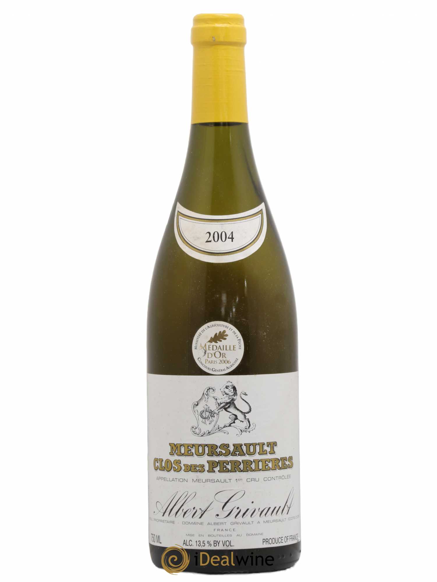 Meursault 1er Cru Clos des Perrières Monopole Albert Grivault 2004 - Lot de 1 bouteille - 0