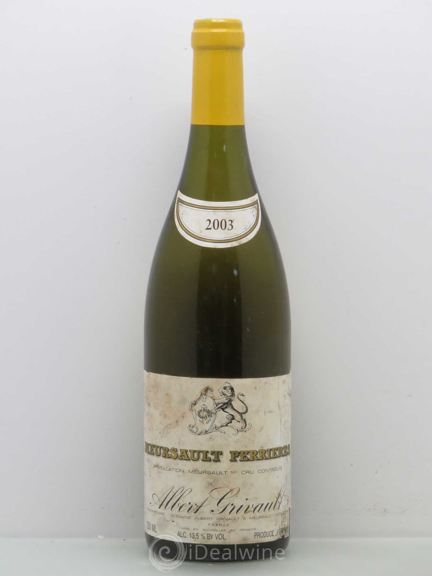 Meursault 1er Cru Perrières Albert Grivault 2003 - Lot de 1 bouteille - 0