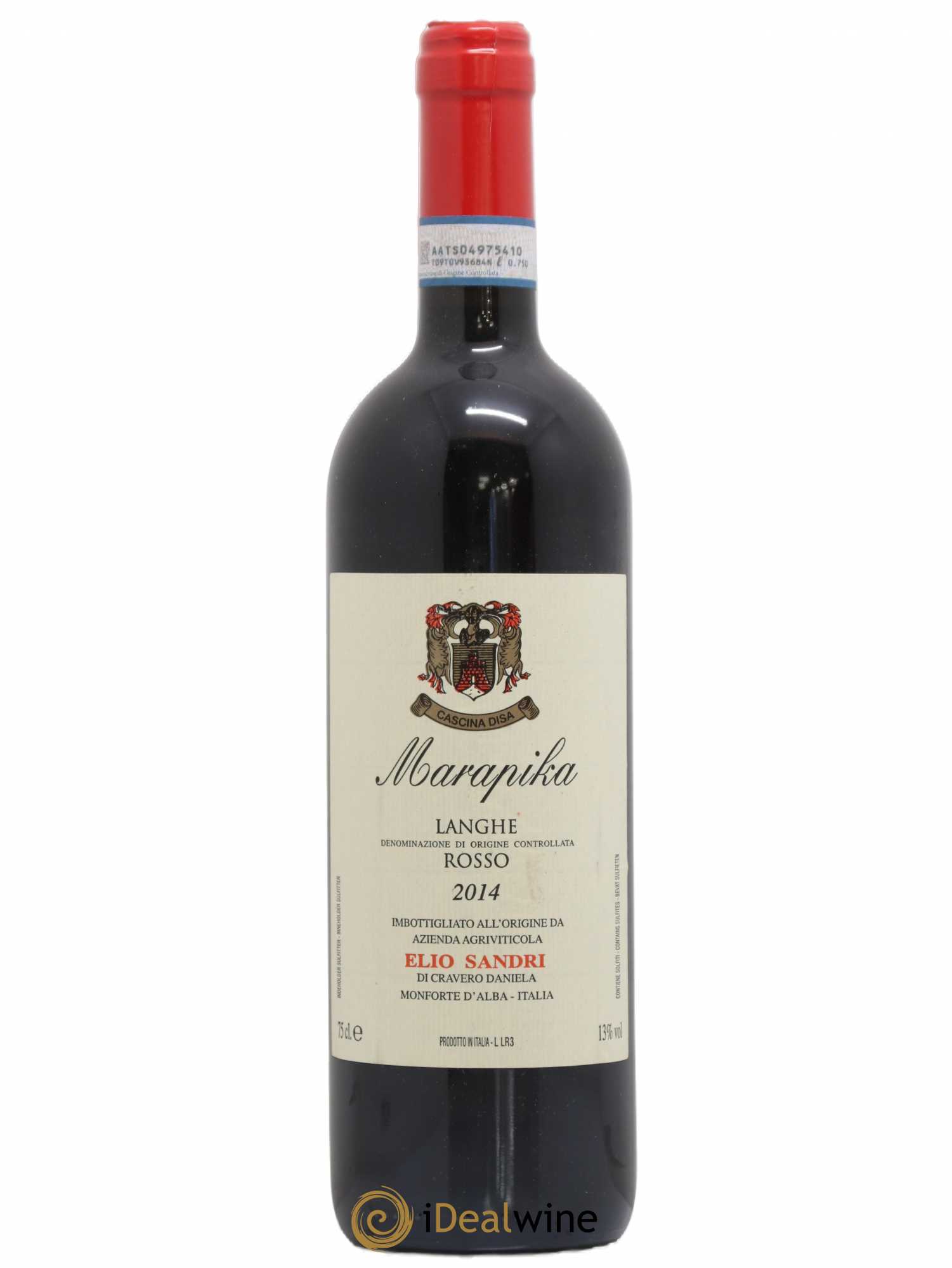 Langhe DOC Marapika Elio Sandri 2014 - Lot de 1 bouteille - 0