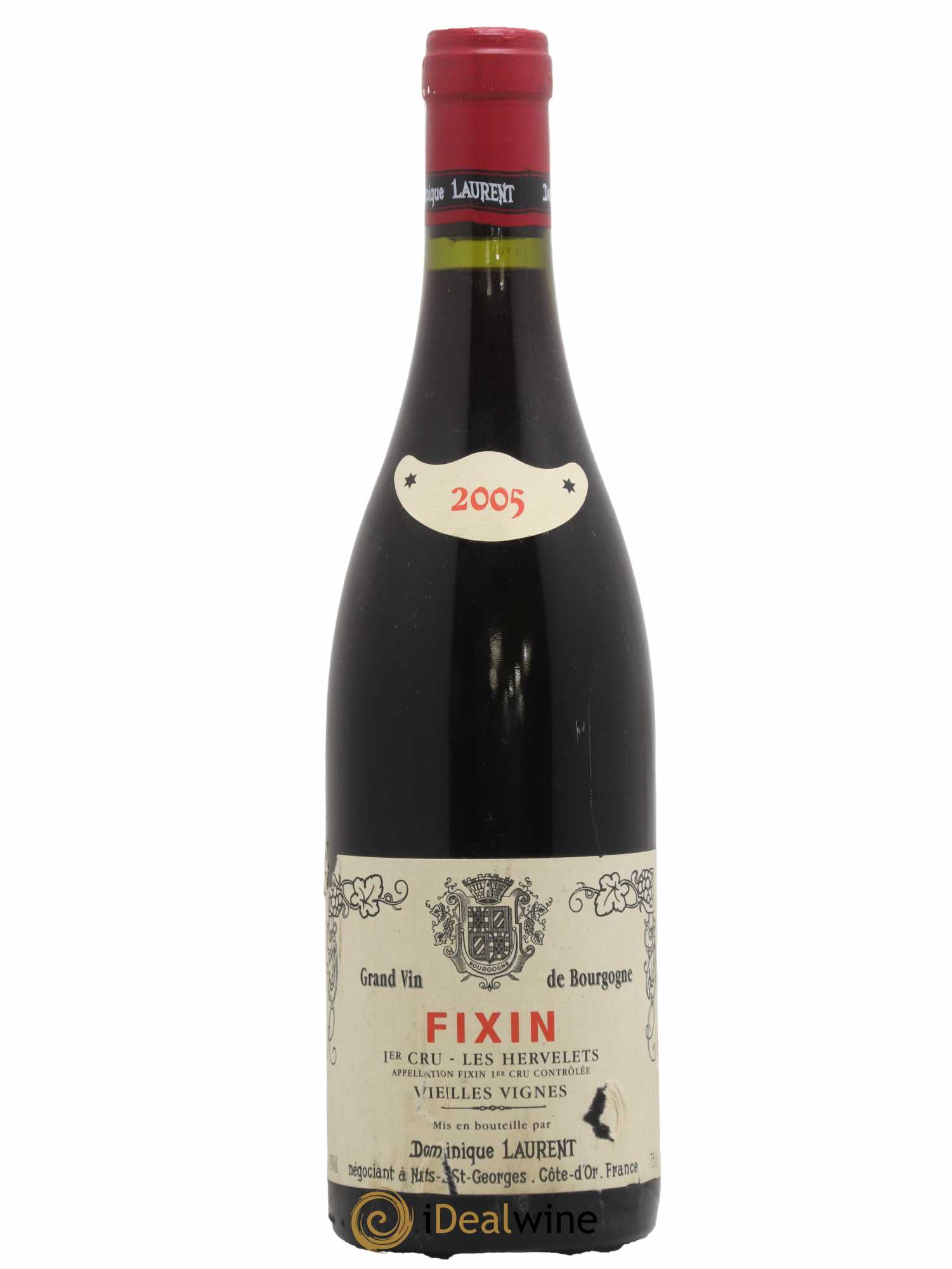Fixin 1er Cru Les Hervelets Vieilles Vignes Dominique Laurent 2005 - Lot de 1 bouteille - 0