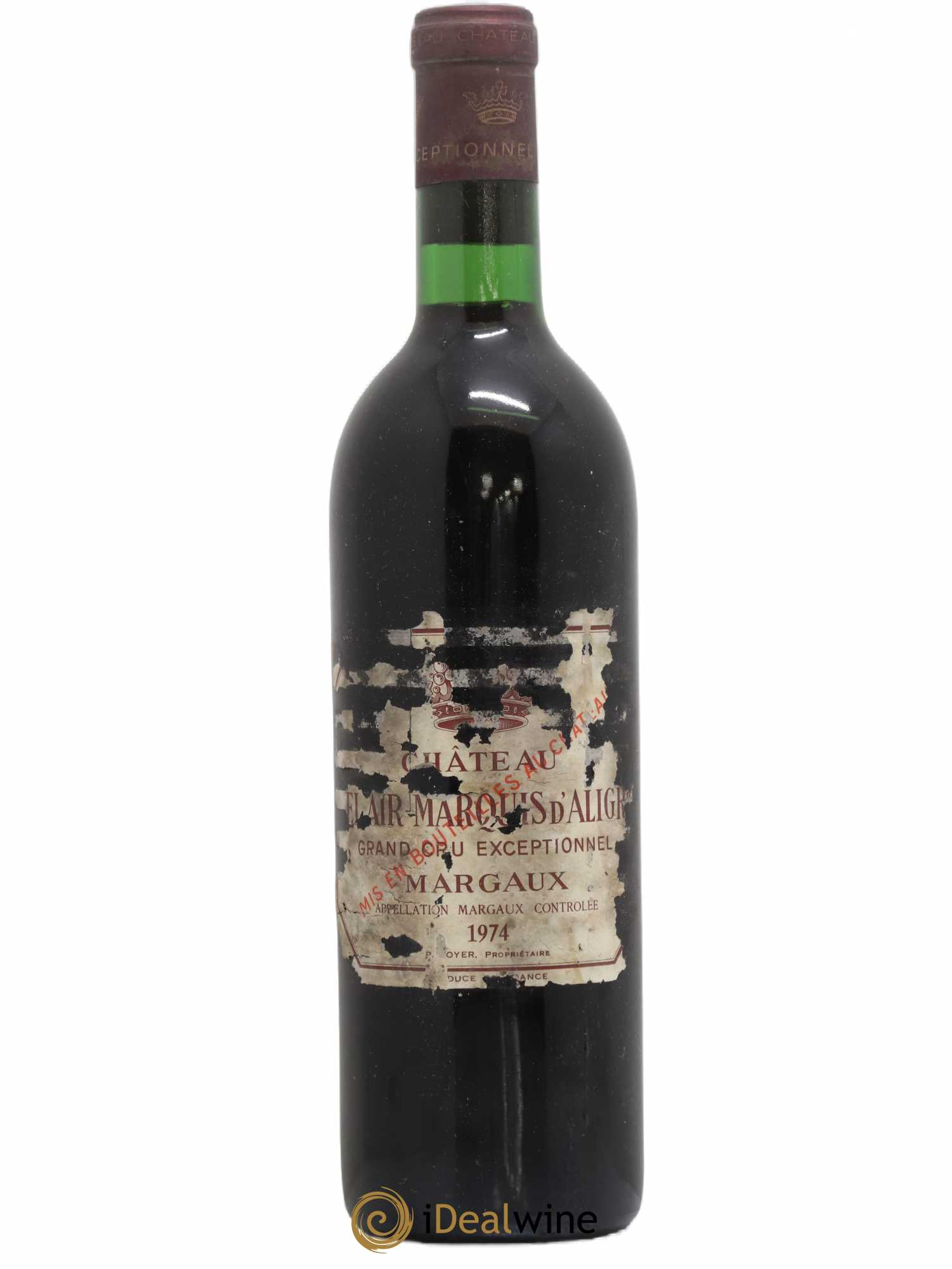 Château Bel Air Marquis d'Aligre 1974 - Lot de 1 bouteille - 0
