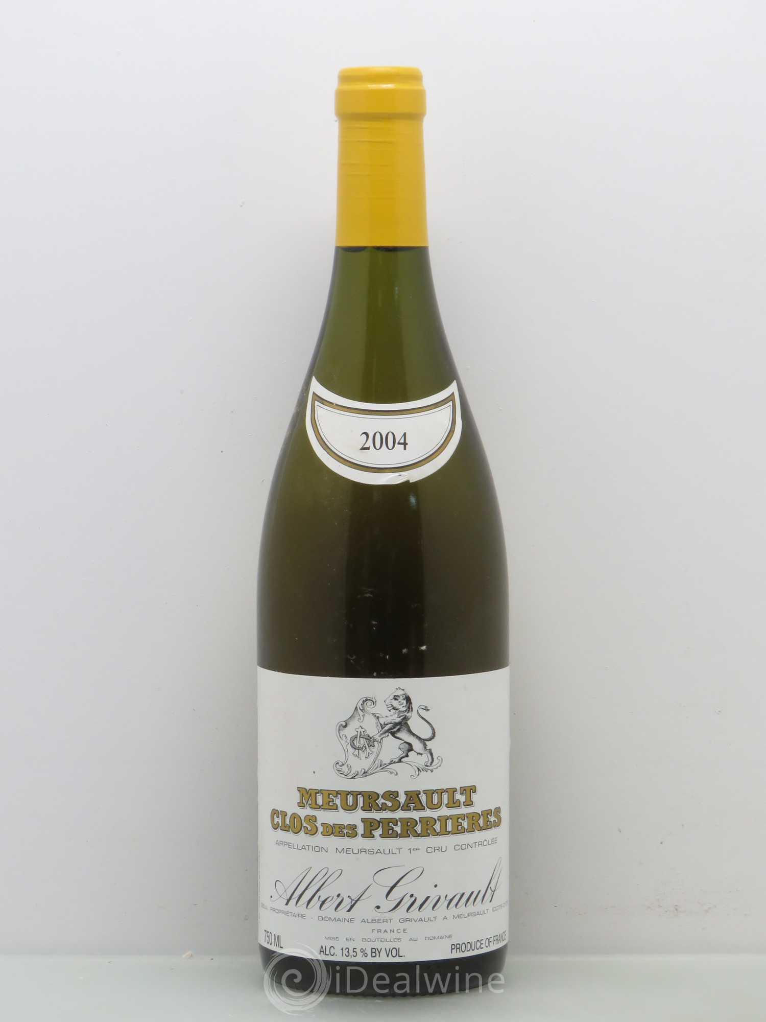 Meursault 1er Cru Clos des Perrières Monopole Albert Grivault 2004 - Lot de 1 bouteille - 0