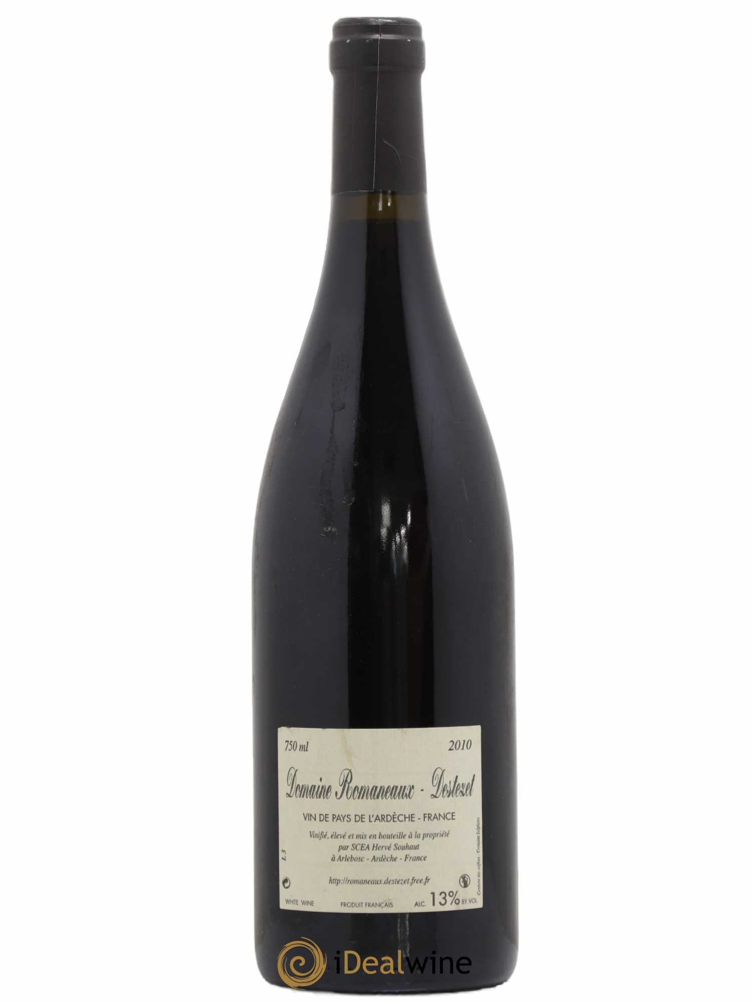Ardèche Romaneaux-Destezet Hervé Souhaut 2010 - Posten von 1 Flasche - 1