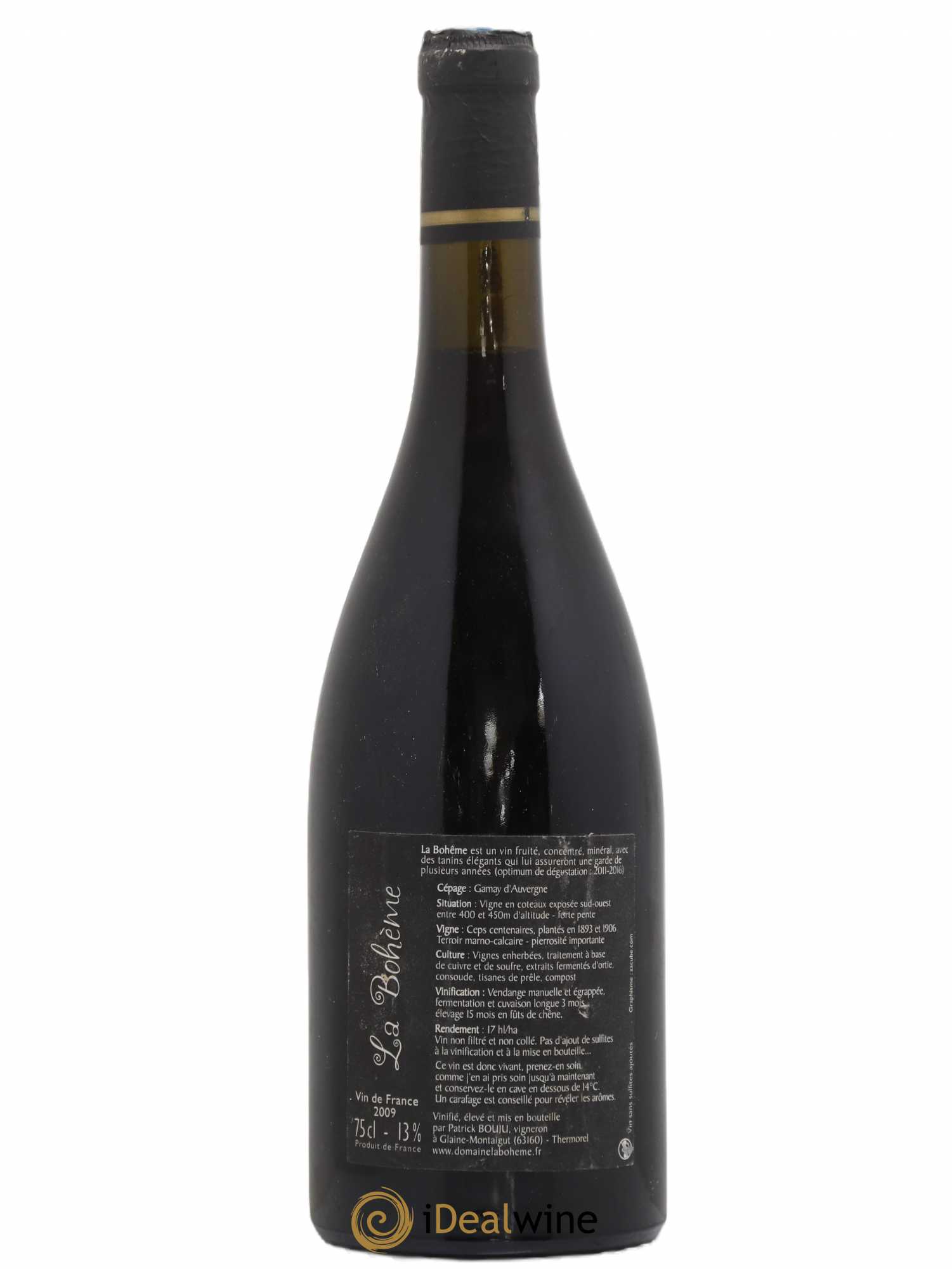 Vin de France La Bohème Patrick Bouju - La Bohème 2009 - Lot de 1 bouteille - 1