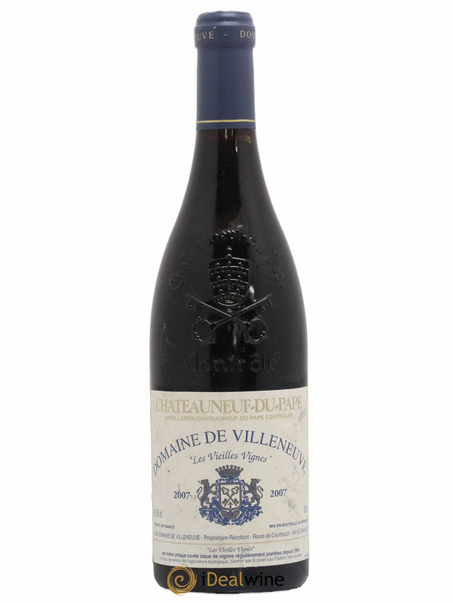 Châteauneuf-du-Pape Vieilles Vignes Domaine de Villeneuve 2007 - Lot de 1 bouteille - 0