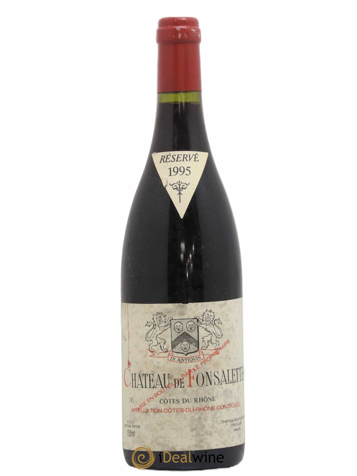 Côtes-du-Rhône Château de Fonsalette Emmanuel Reynaud 1995 - Lot de 1 bouteille - 0