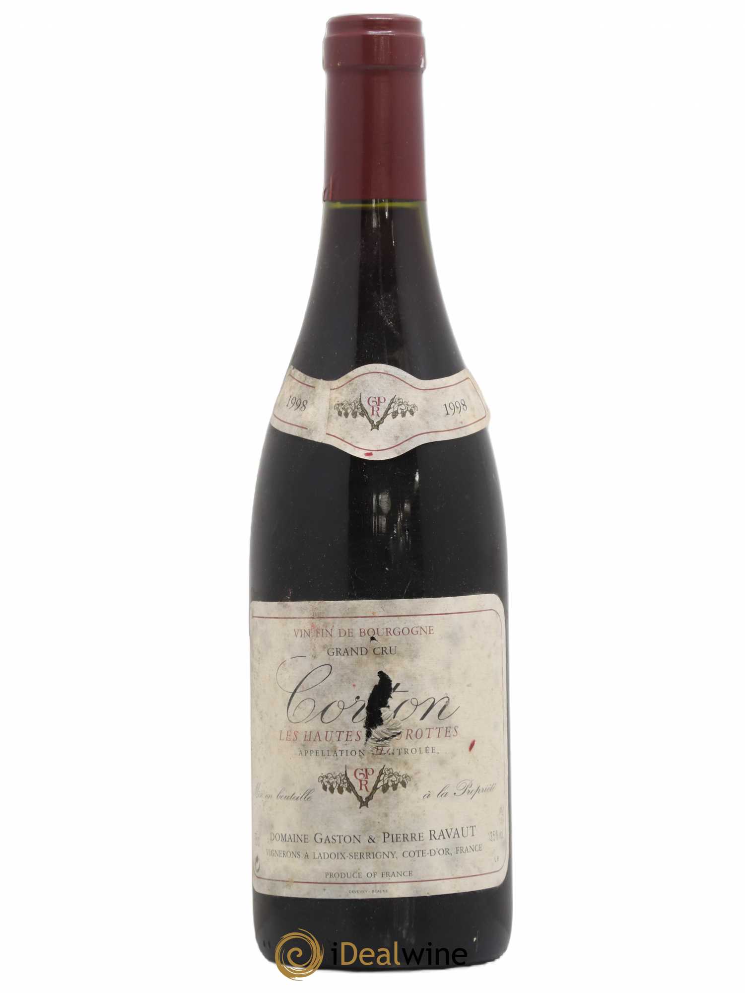 Corton Grand Cru Les Hautes Mourottes Gaston Ravaut 1998 - Posten von 1 Flasche - 0