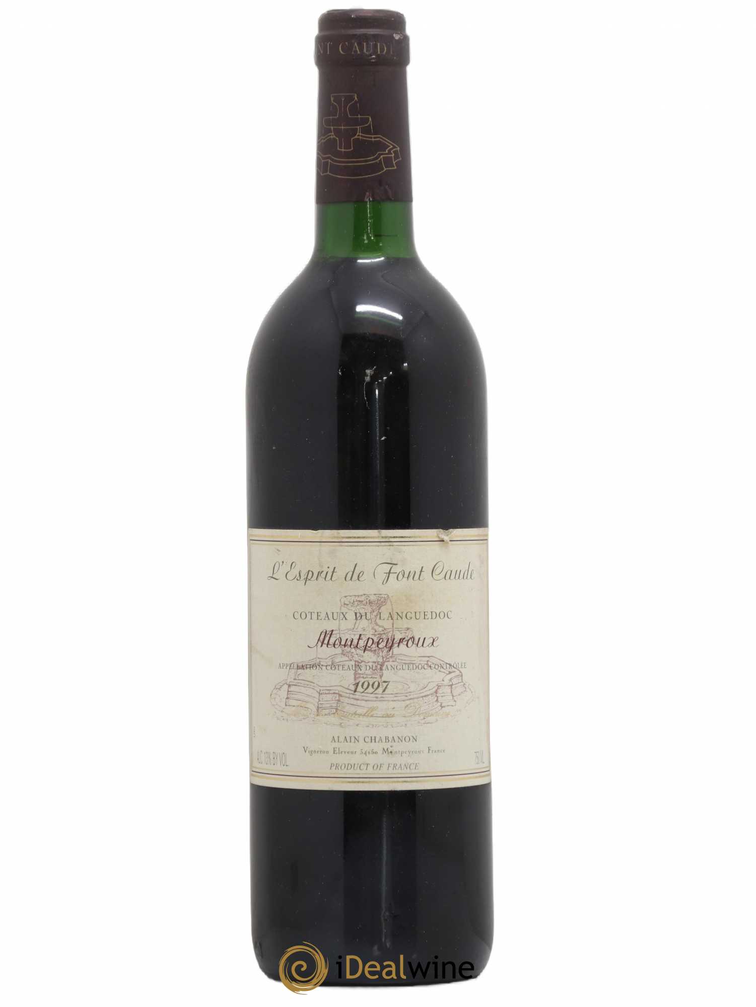 Languedoc Montpeyroux Alain Chabanon (Domaine) L'Esprit de Font Caude 1997 - Lot de 1 bouteille - 0