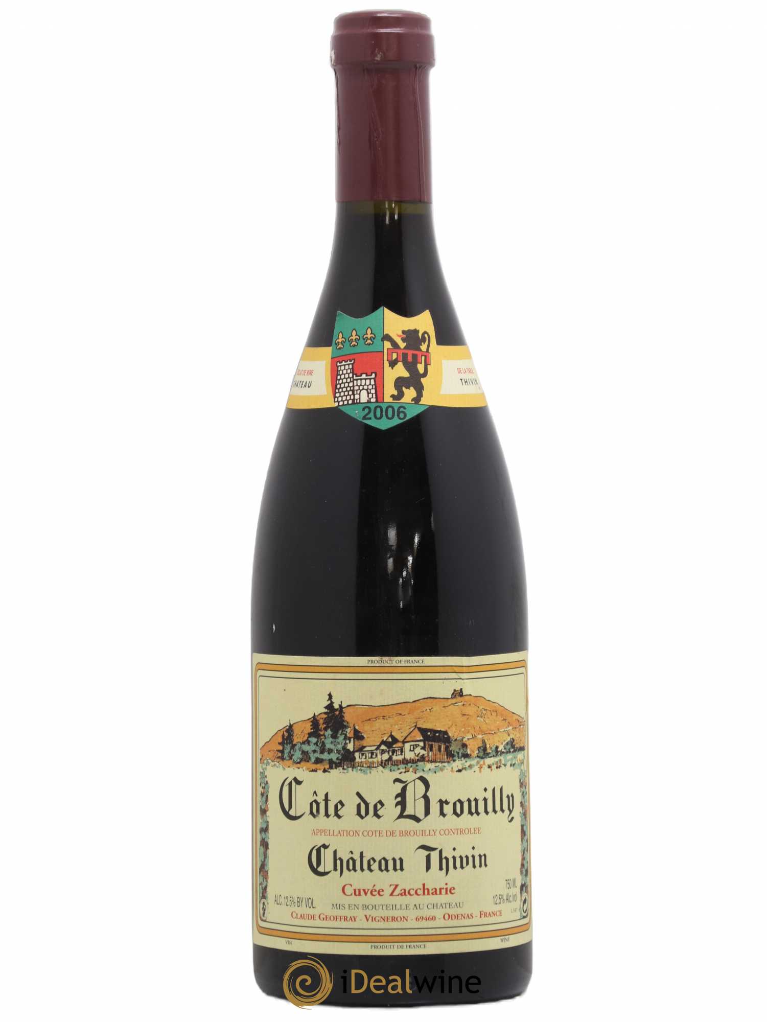 Côte de Brouilly Cuvée Zaccharie Château Thivin 2006 - Lot de 1 bouteille - 0