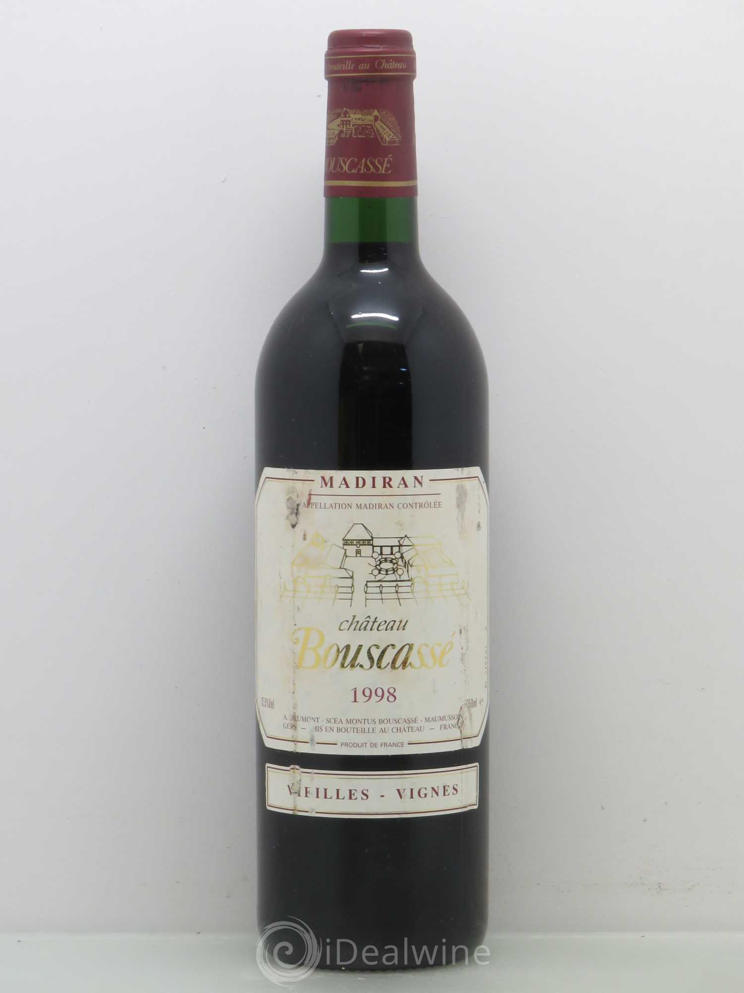 Madiran Vieilles Vignes Château Bouscassé - Alain Brumont 1998 - Lot de 1 bouteille - 0