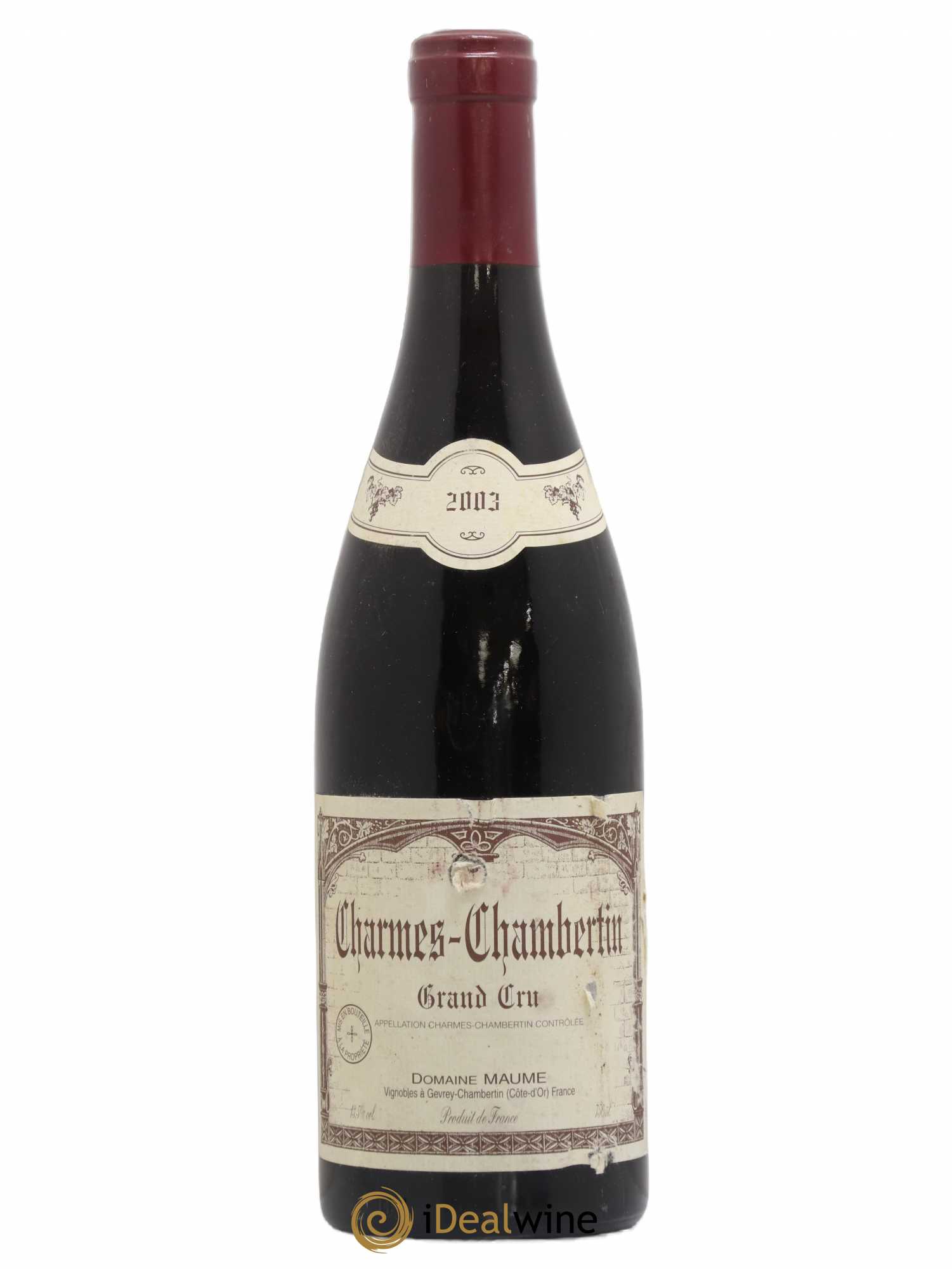 Charmes-Chambertin Grand Cru Maume (Domaine) 2003 - Lot de 1 bouteille - 0