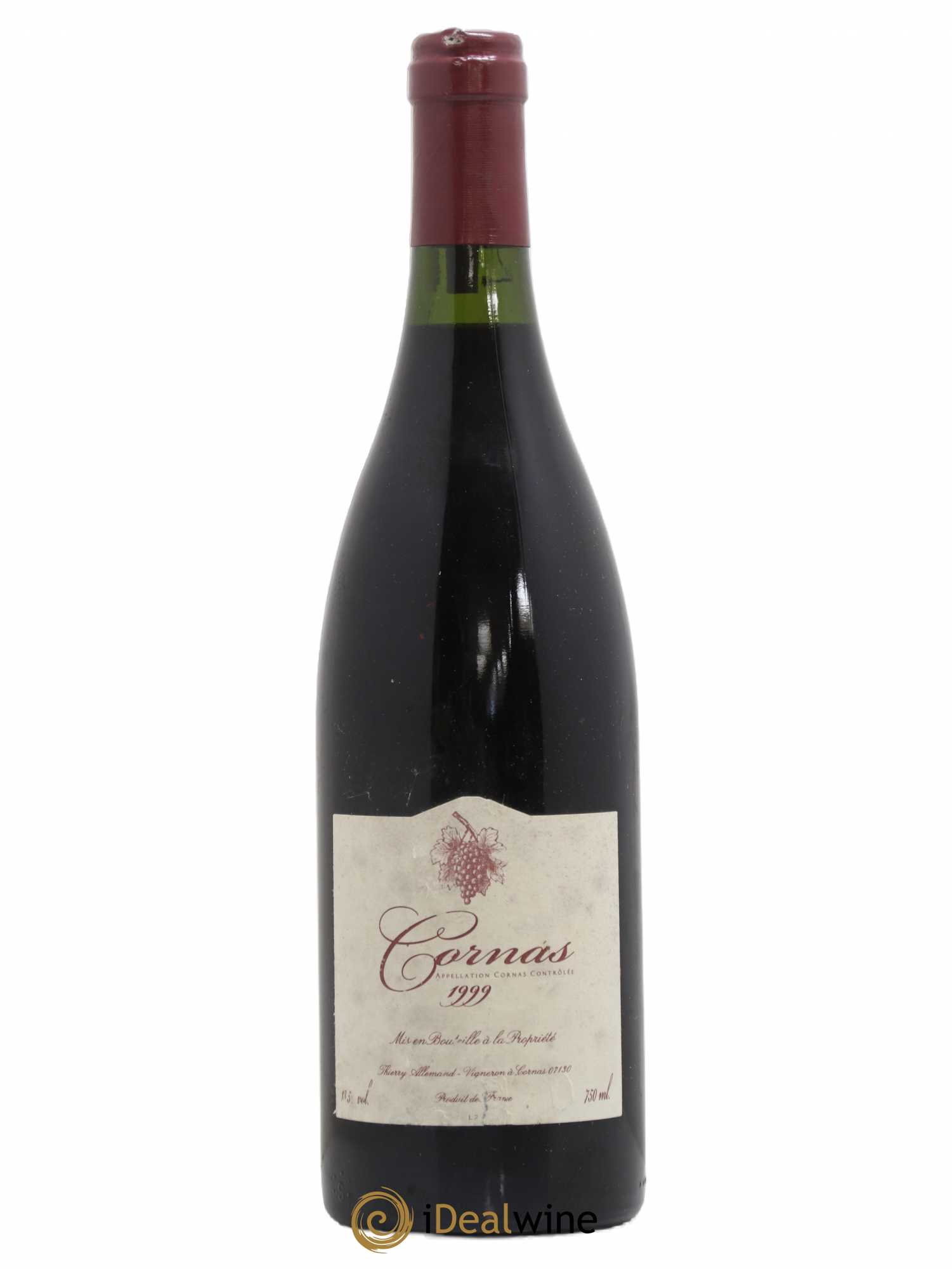 Cornas Cuvée sans soufre Thierry Allemand 1999 - Lot de 1 bouteille - 0