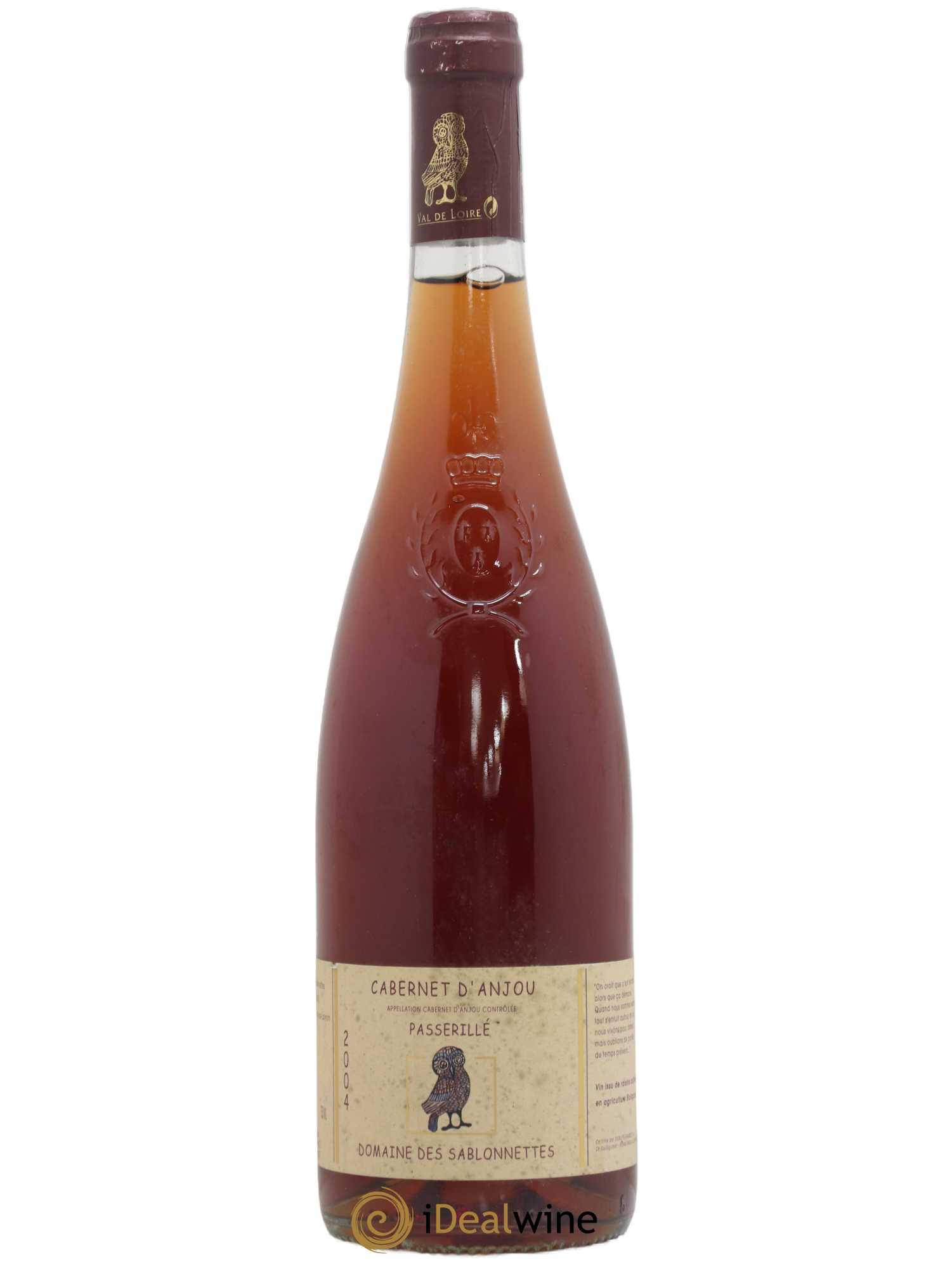 Anjou Cabernet d'Anjou Passerillé Domaine des Sablonnettes Joel Menard 2004 - Posten von 1 Flasche - 0