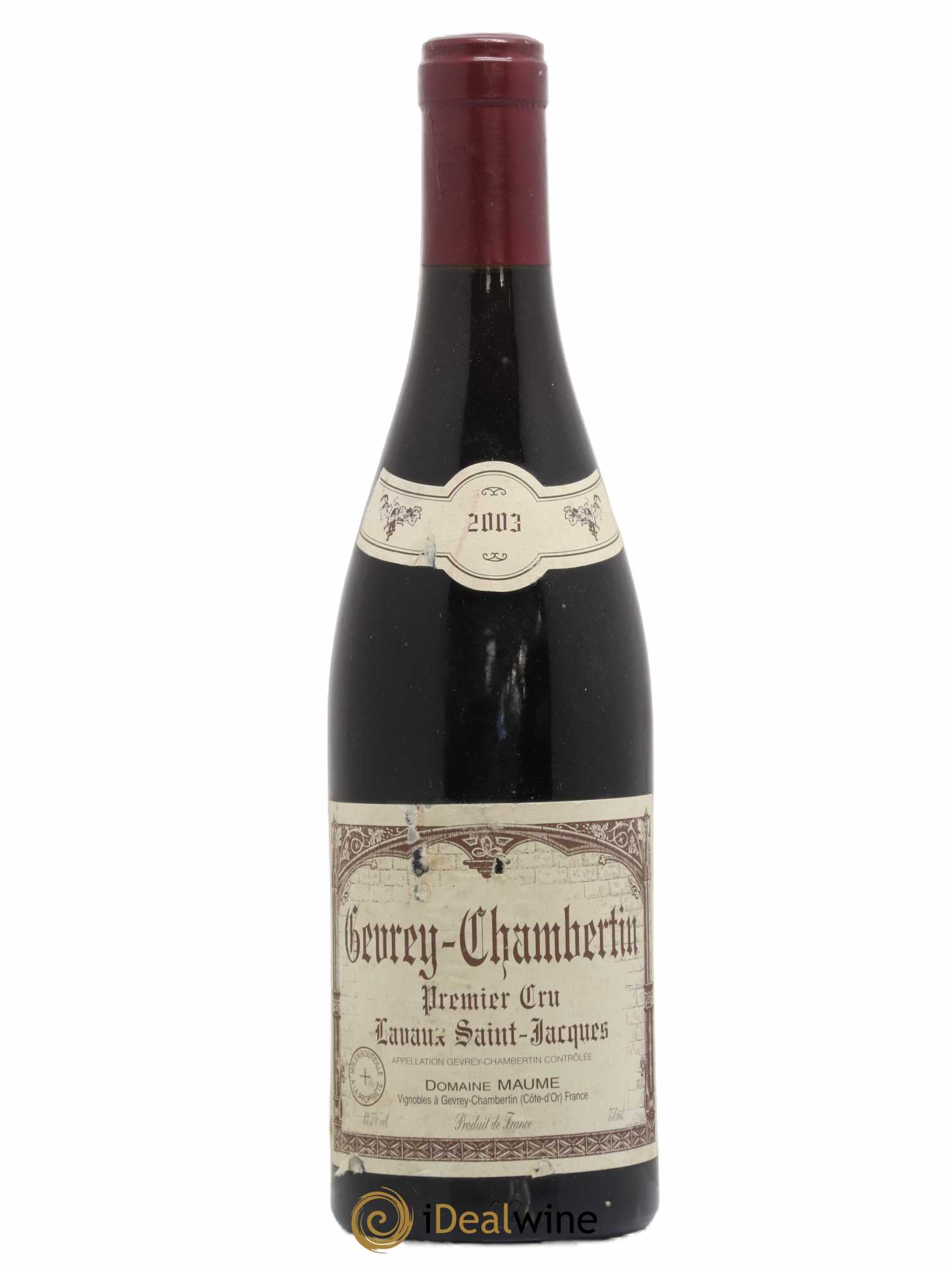 Gevrey-Chambertin 1er Cru Lavaux Saint Jacques Maume (Domaine) 2003 - Lot de 1 bouteille - 0