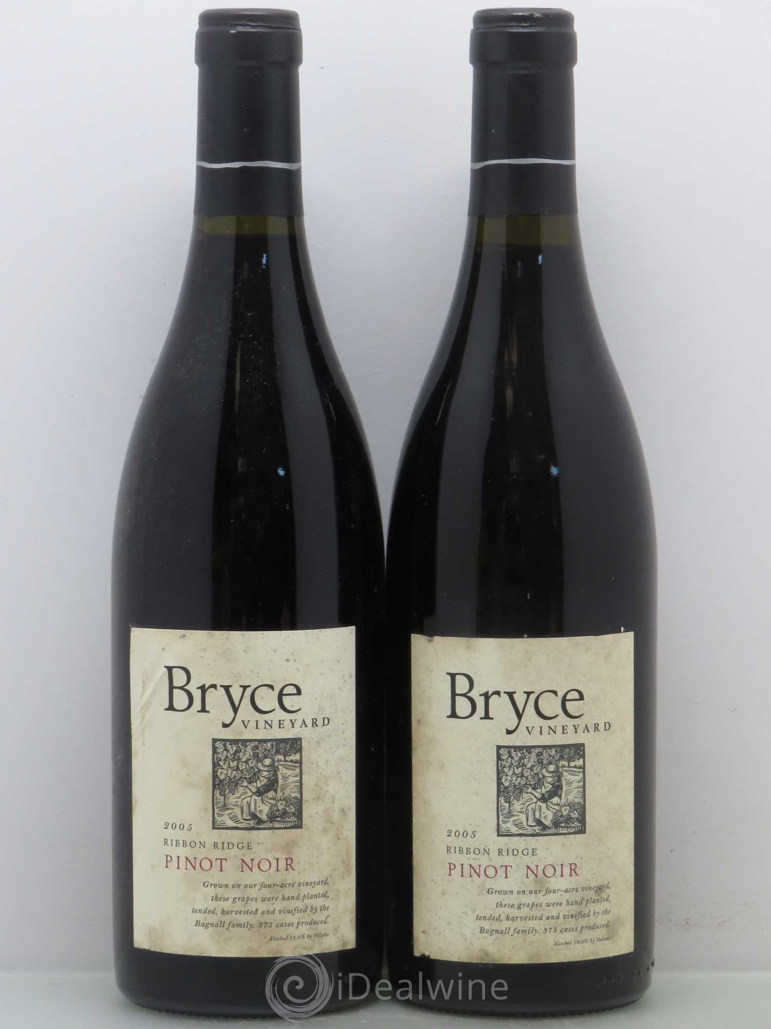 Pinot Noir Ribbon Ridge Bryce Vineyard - Oregon 2005 - Lot of 2 bottles - 0