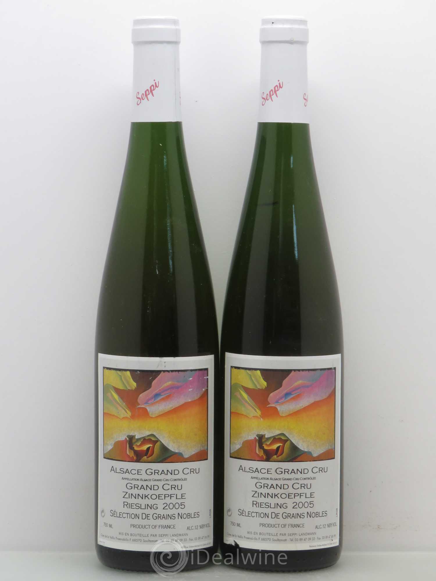Riesling Sélection de Grains Nobles Grand Cru Zinnkoepflé Seppi Landmann 2005 - Lotto di 2 bottiglie - 0