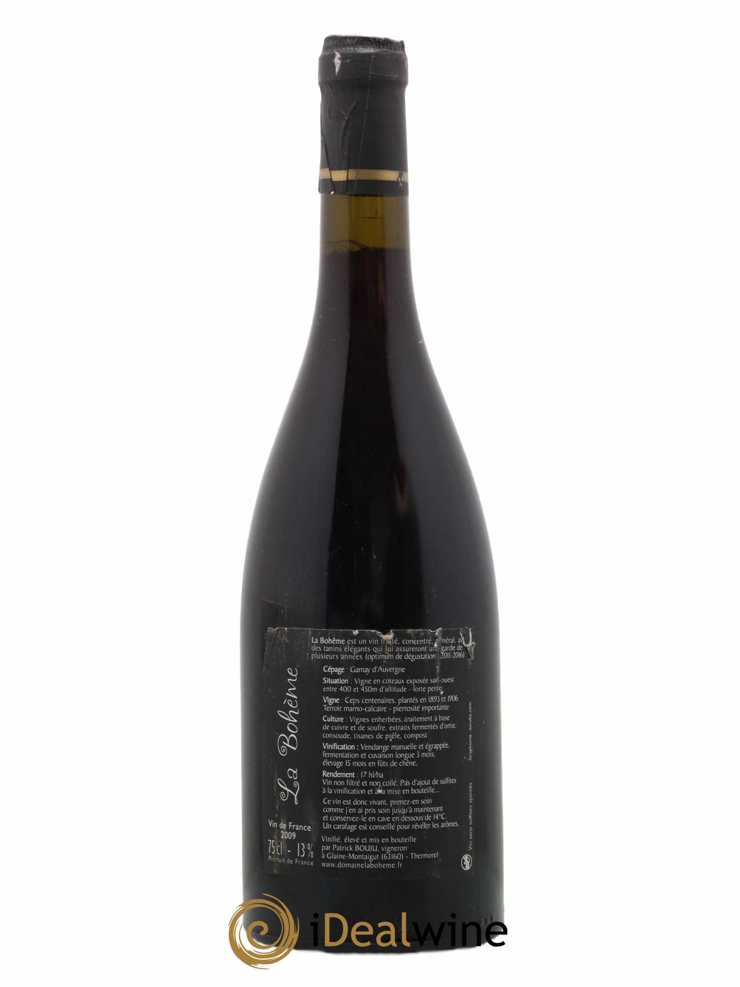 Vin de France La Bohème Patrick Bouju - La Bohème 2009 - Lot de 1 bouteille - 1